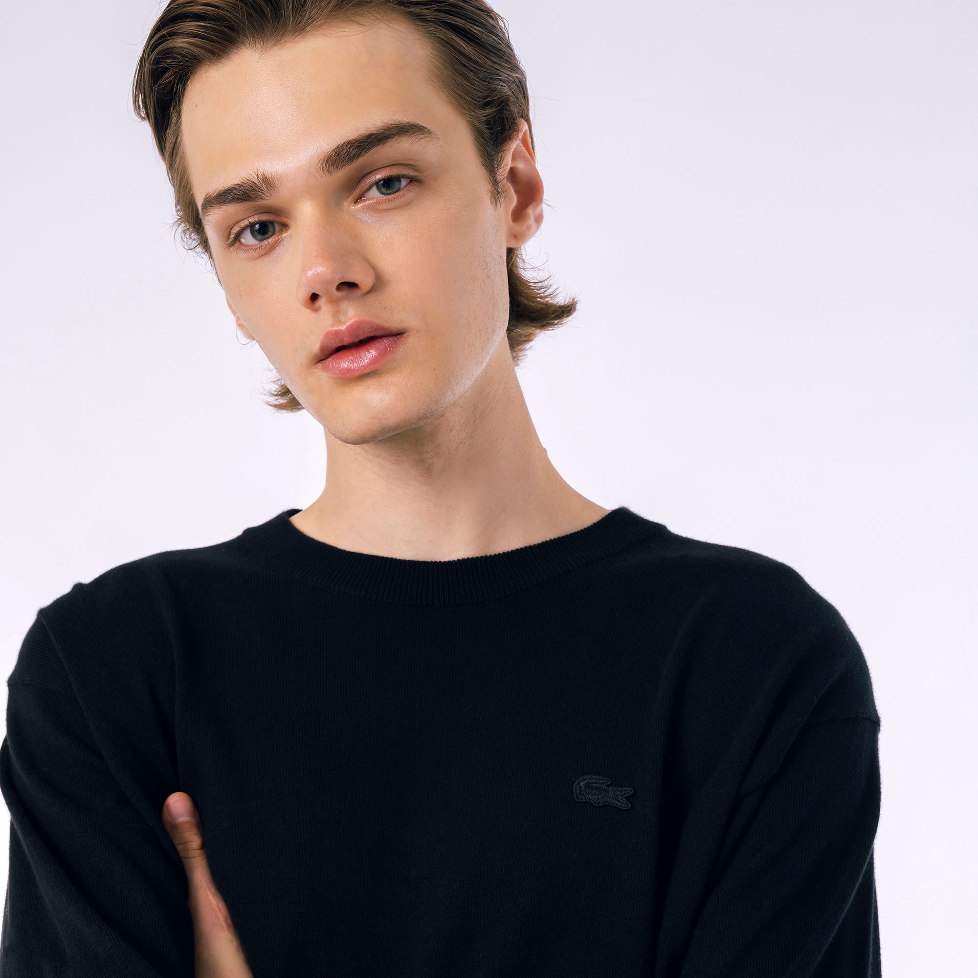 ハイストレッチコットンニット長袖Tシャツ