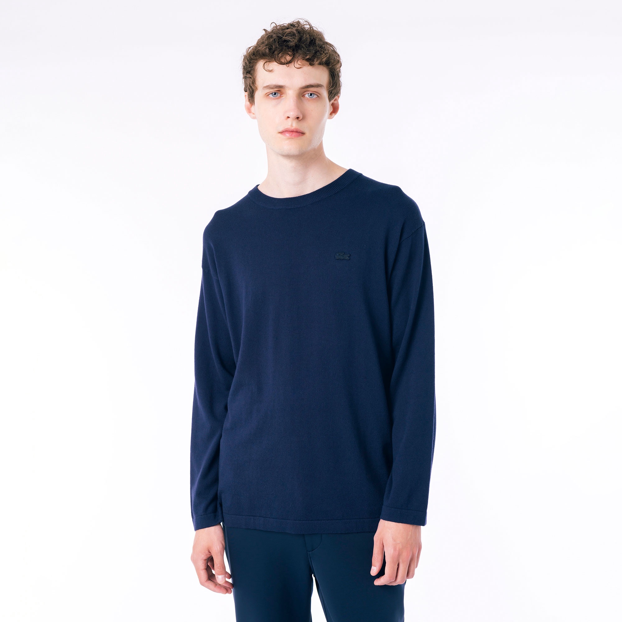 ハイストレッチコットンニット長袖Tシャツ