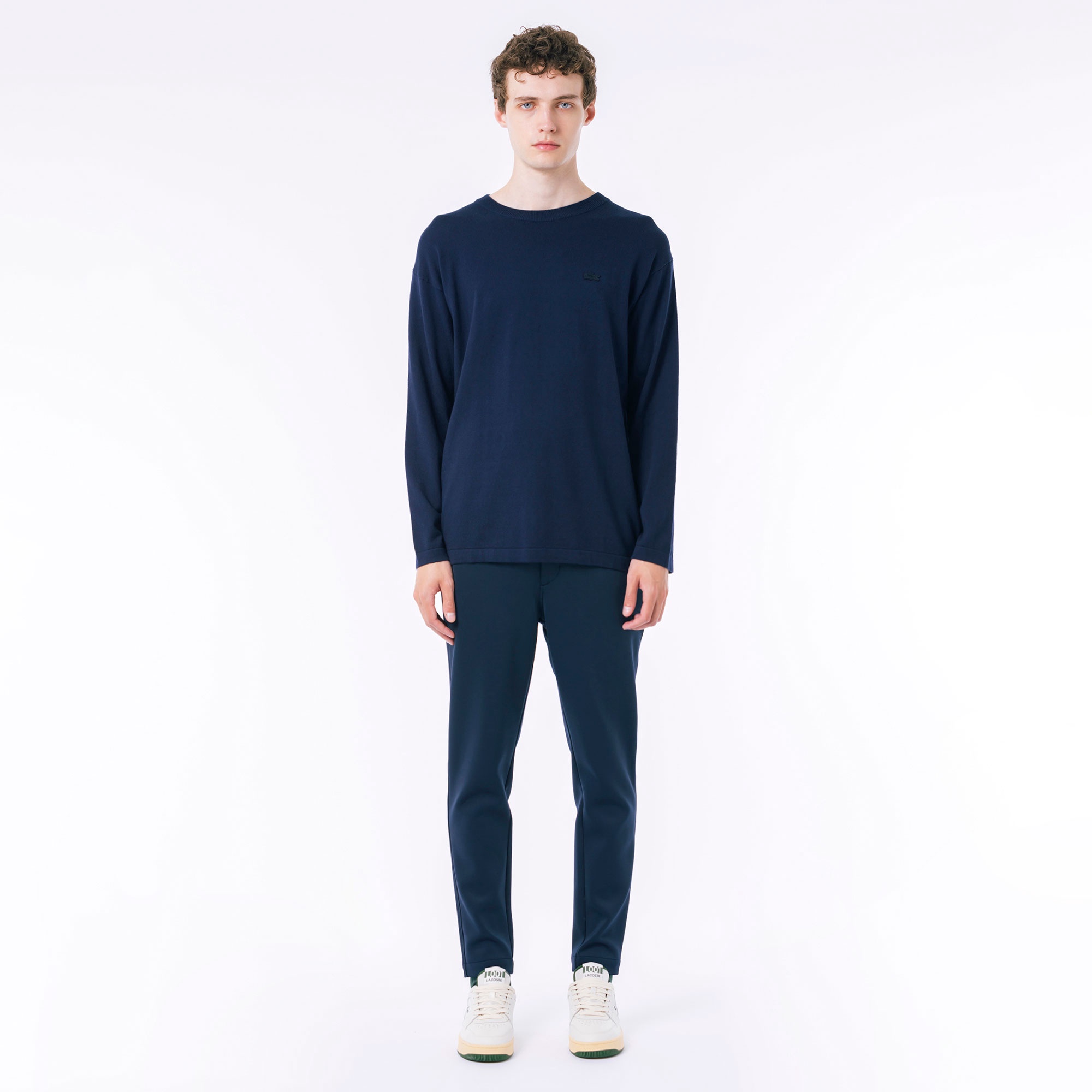 ハイストレッチコットンニット長袖Tシャツ