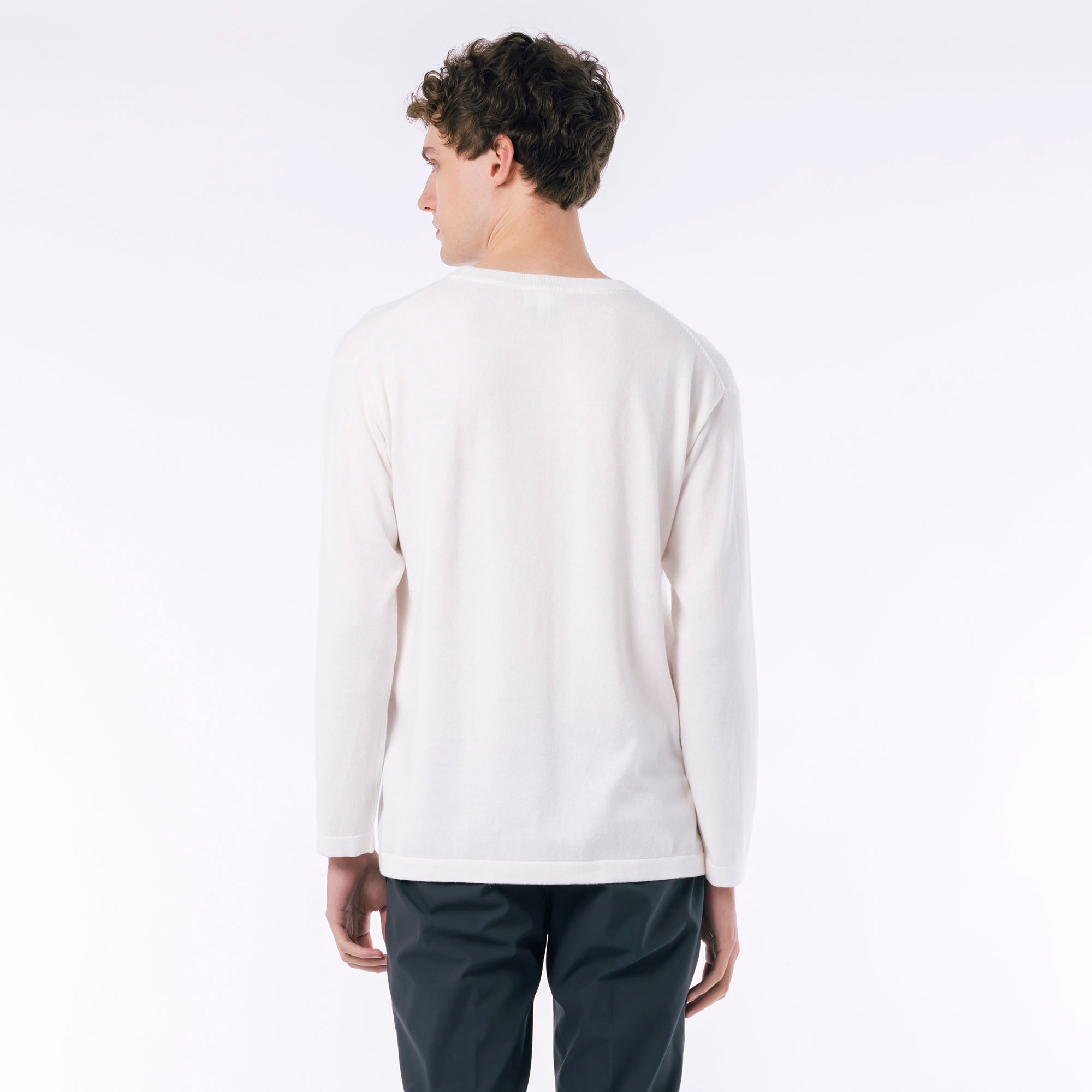 ハイストレッチコットンニット長袖Tシャツ