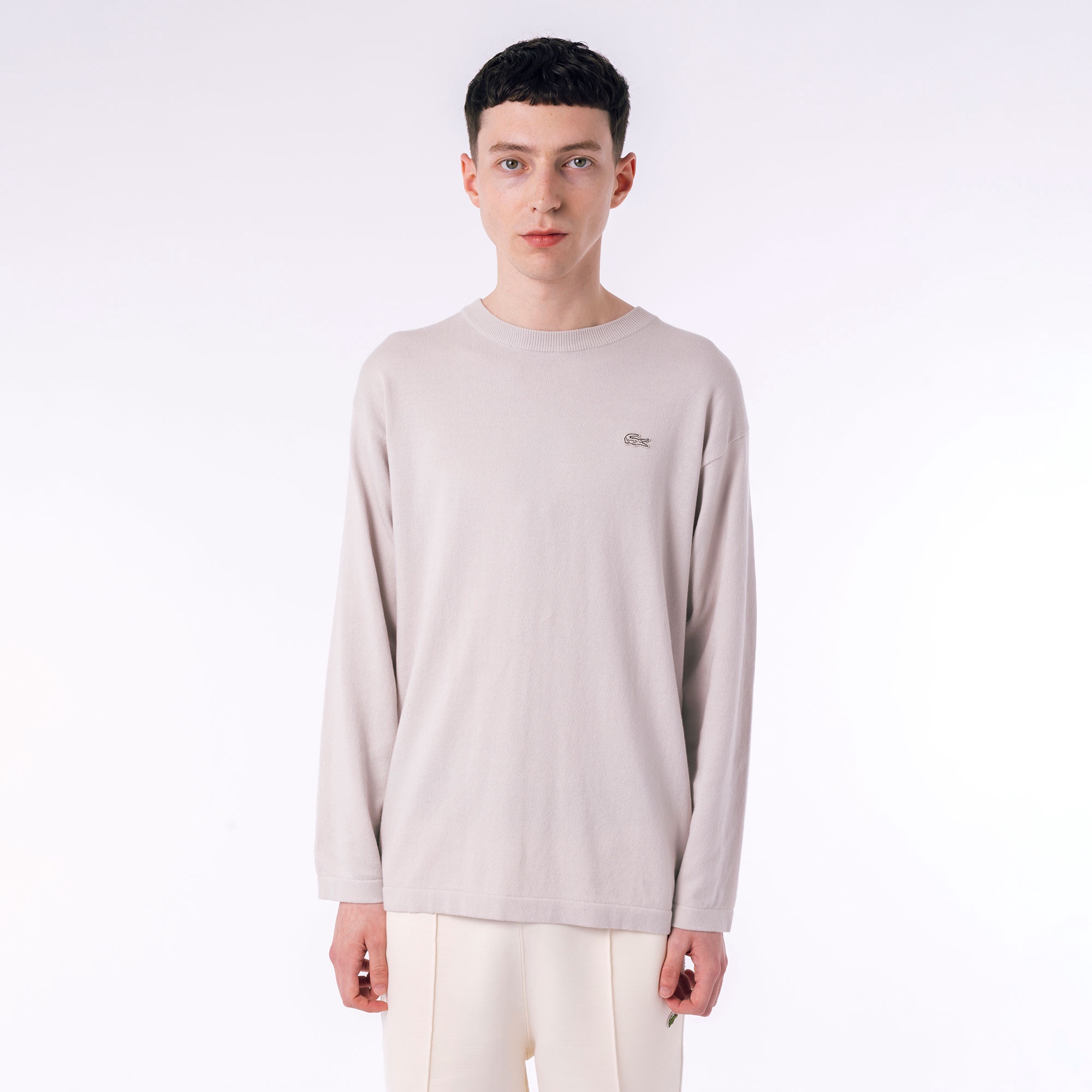 ハイストレッチコットンニット長袖Tシャツ