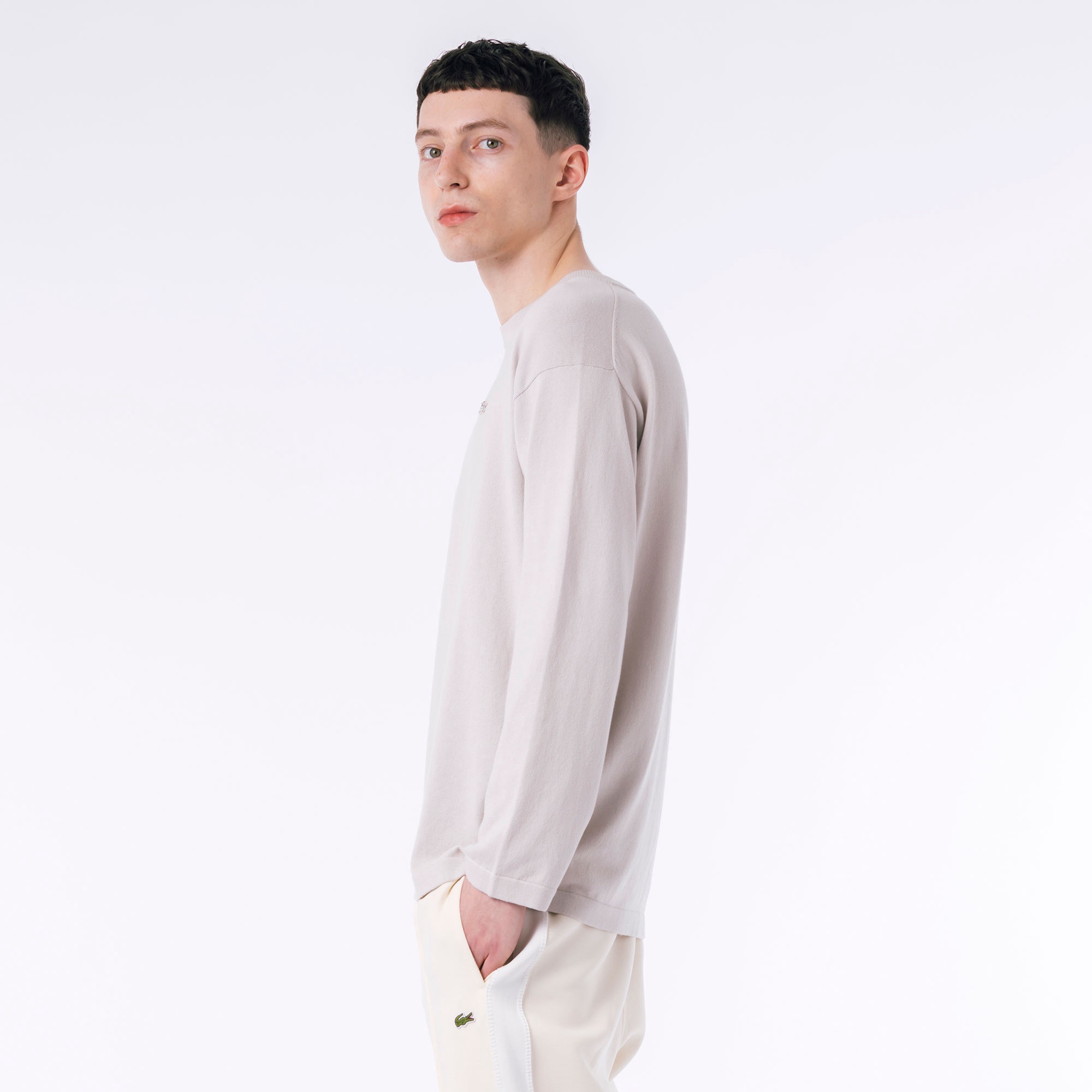 ハイストレッチコットンニット長袖Tシャツ