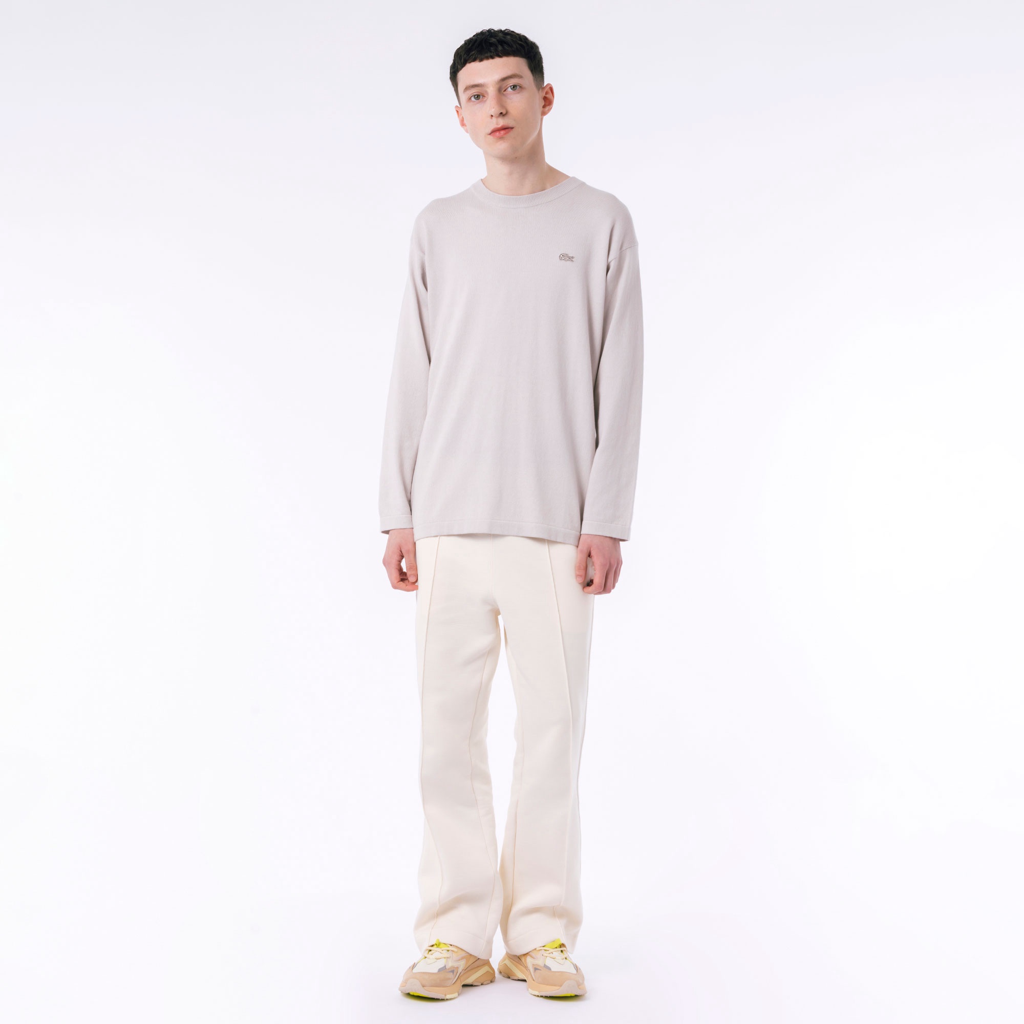 ハイストレッチコットンニット長袖Tシャツ