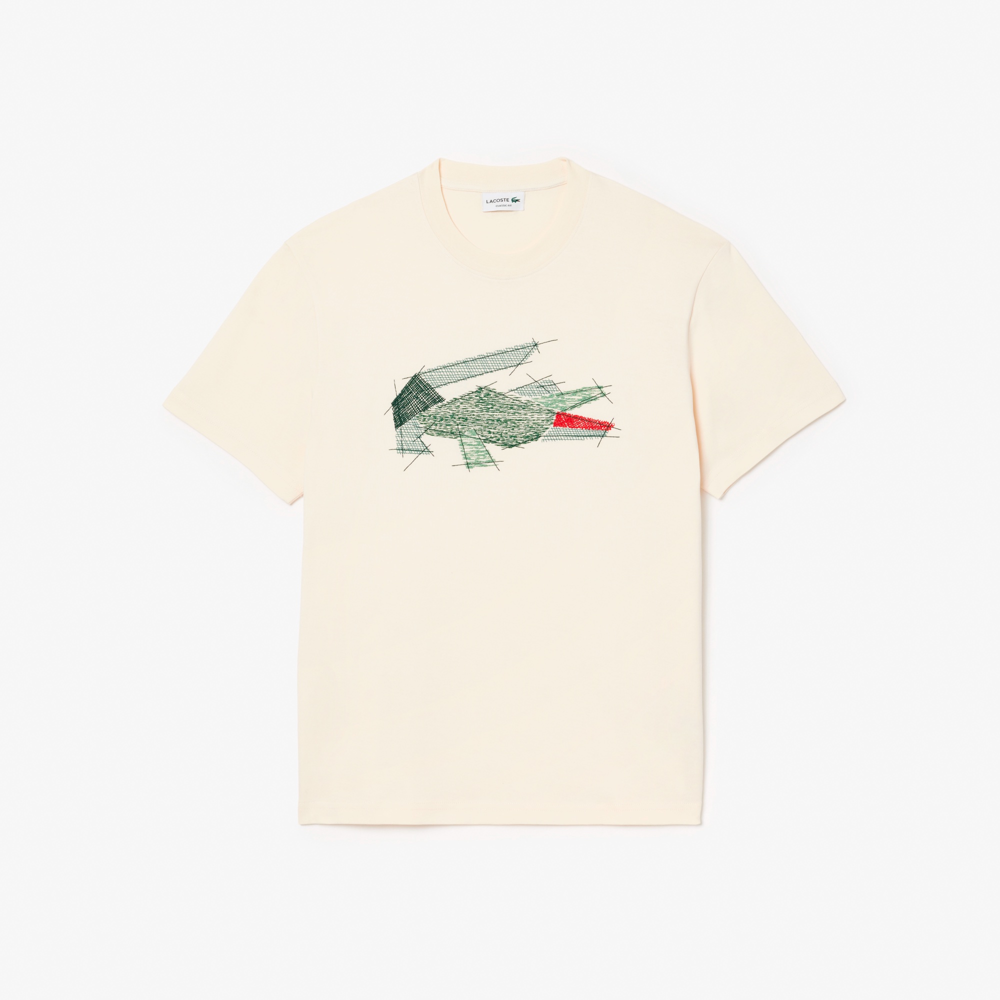 グラフィカルワニロゴステッチTシャツ