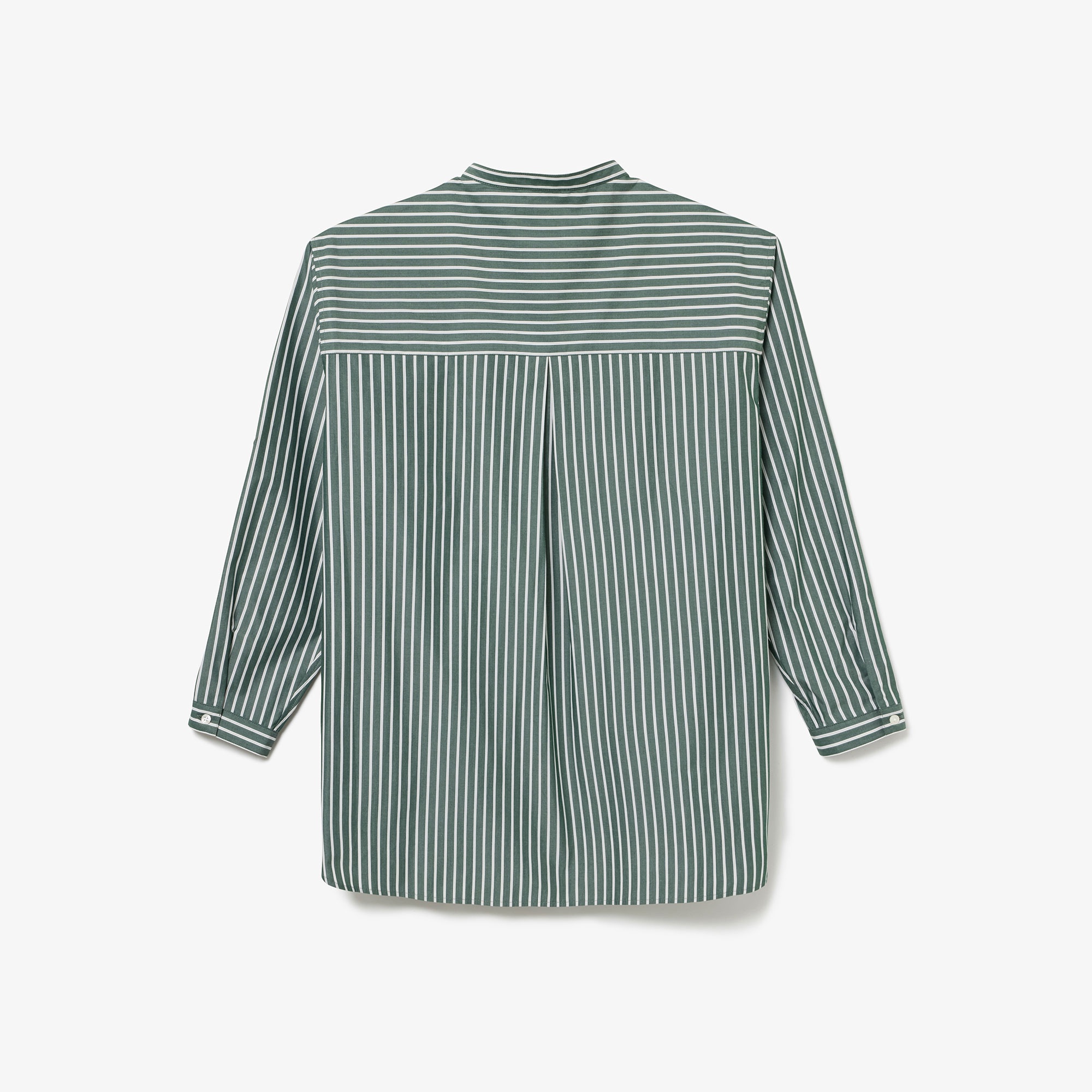 マルチストライプバンドカラーシャツ