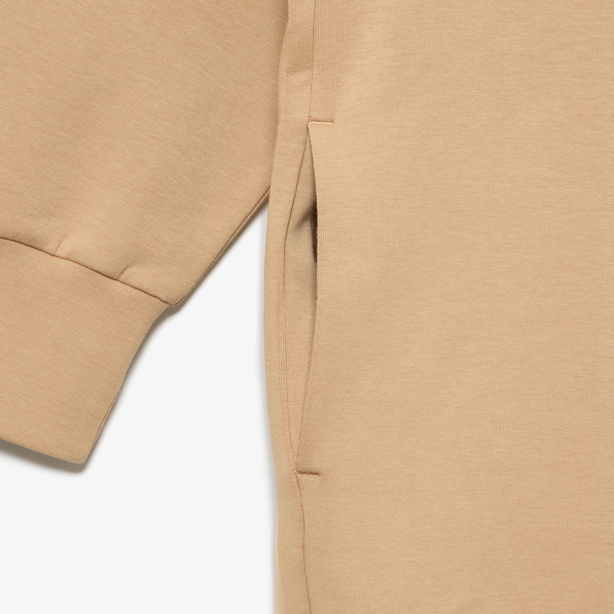 ブランドネームロゴステッチダブルフェイススウェットフーディードレス