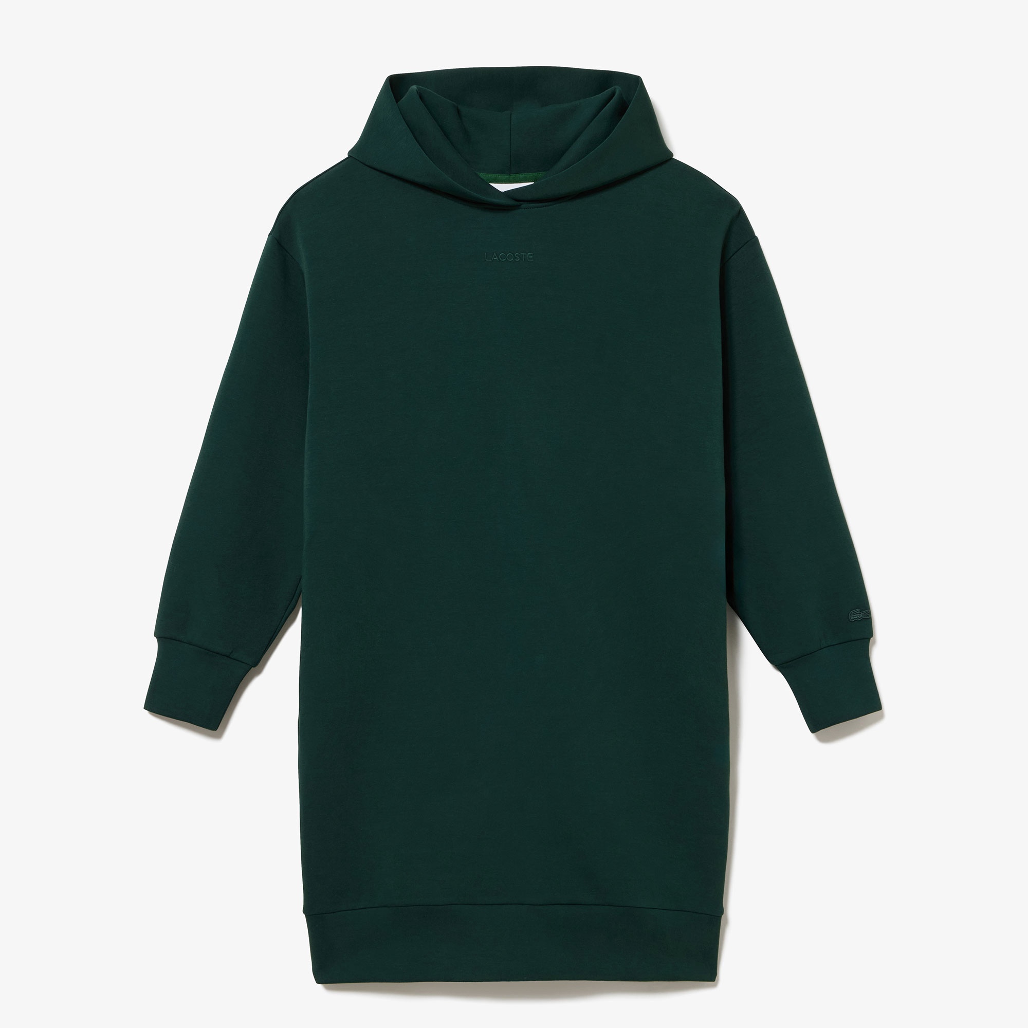 ブランドネームロゴステッチダブルフェイススウェットフーディードレス