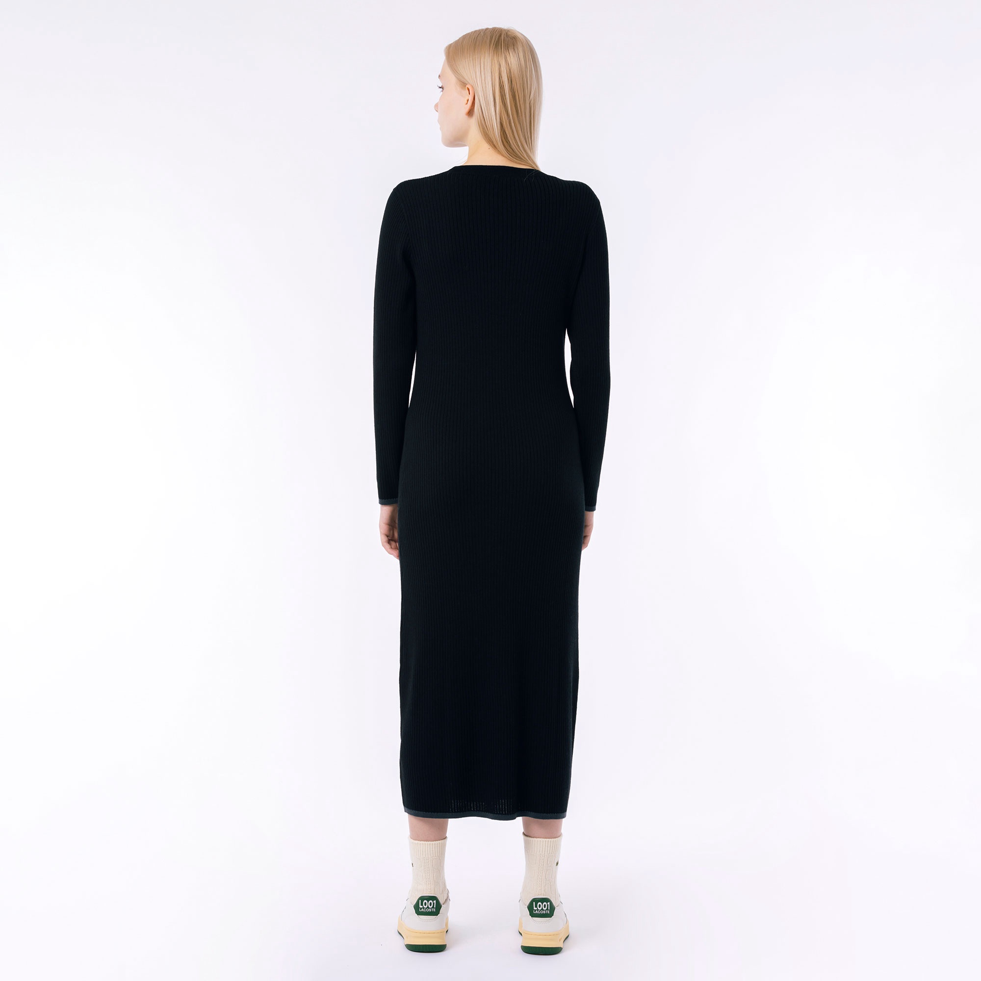 ウールリブニットドレス