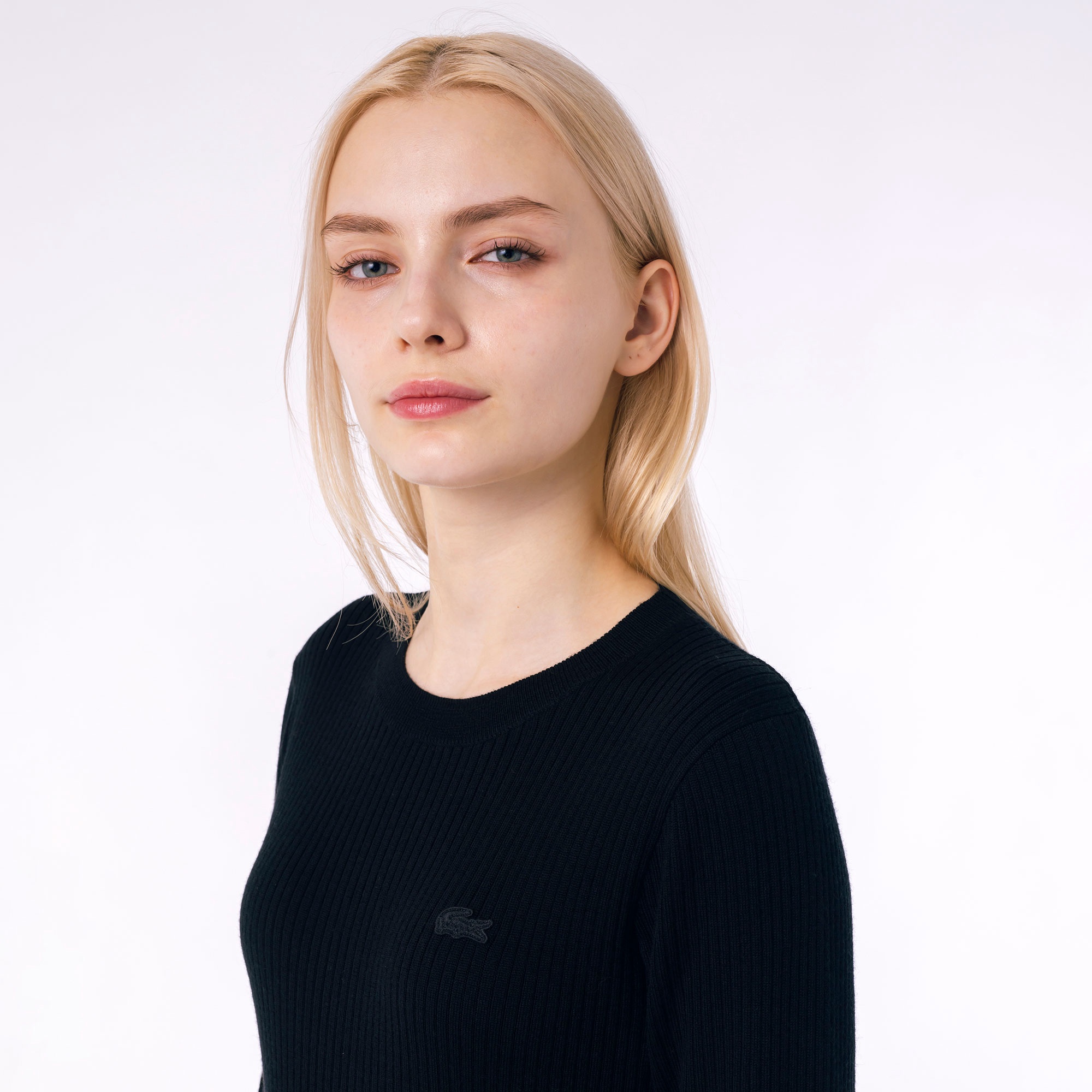 ウールリブニットドレス