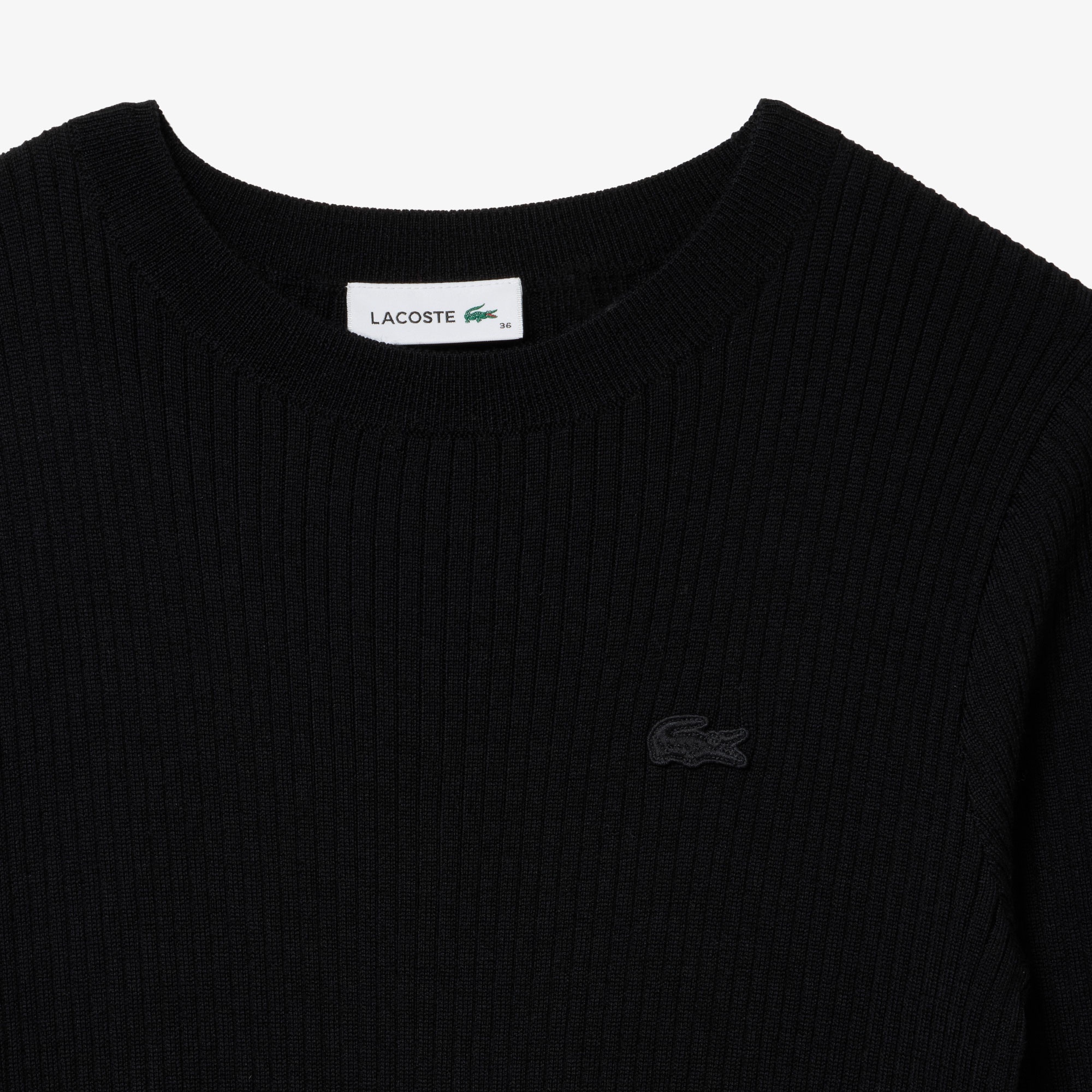 ウールリブニットドレス