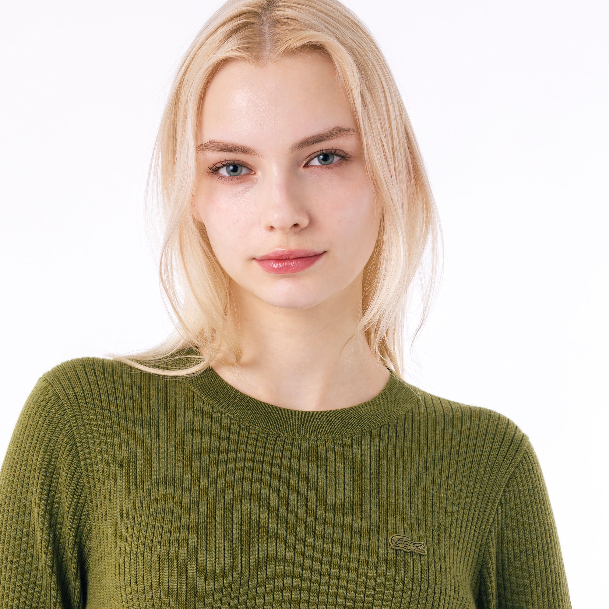 ウールリブニットドレス