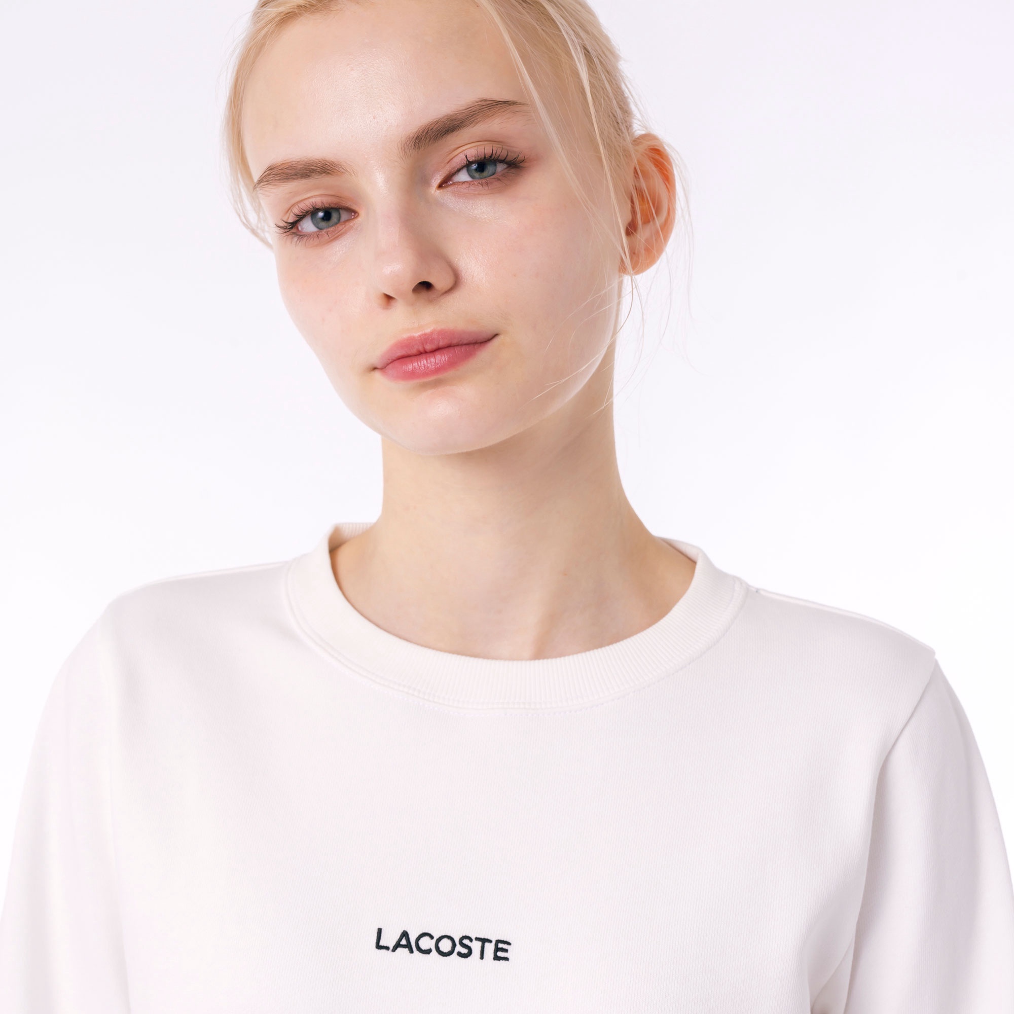 ブランドネームロゴステッチクルーネックスウェット