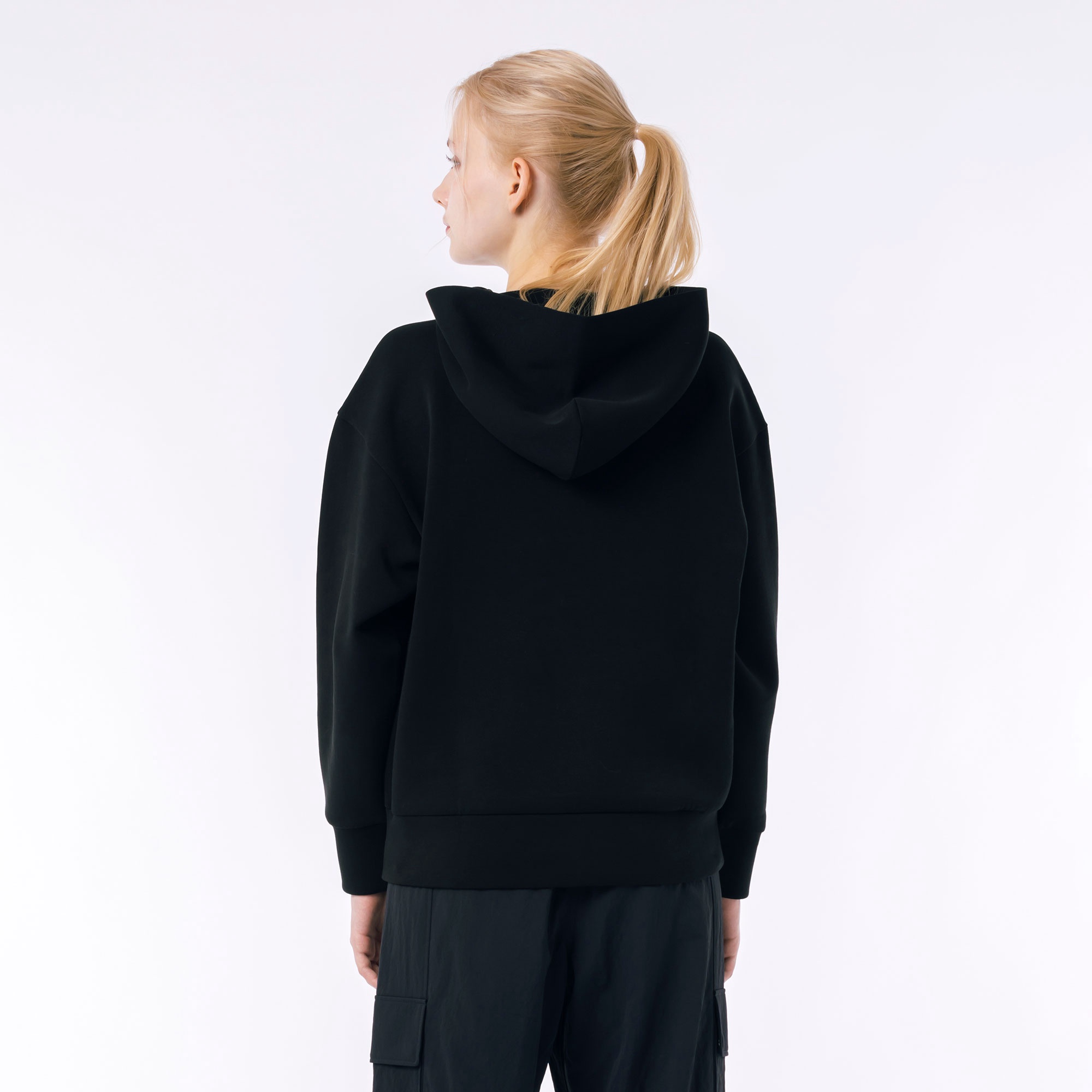 ブランドネームロゴステッチダブルフェイススウェットフーディー