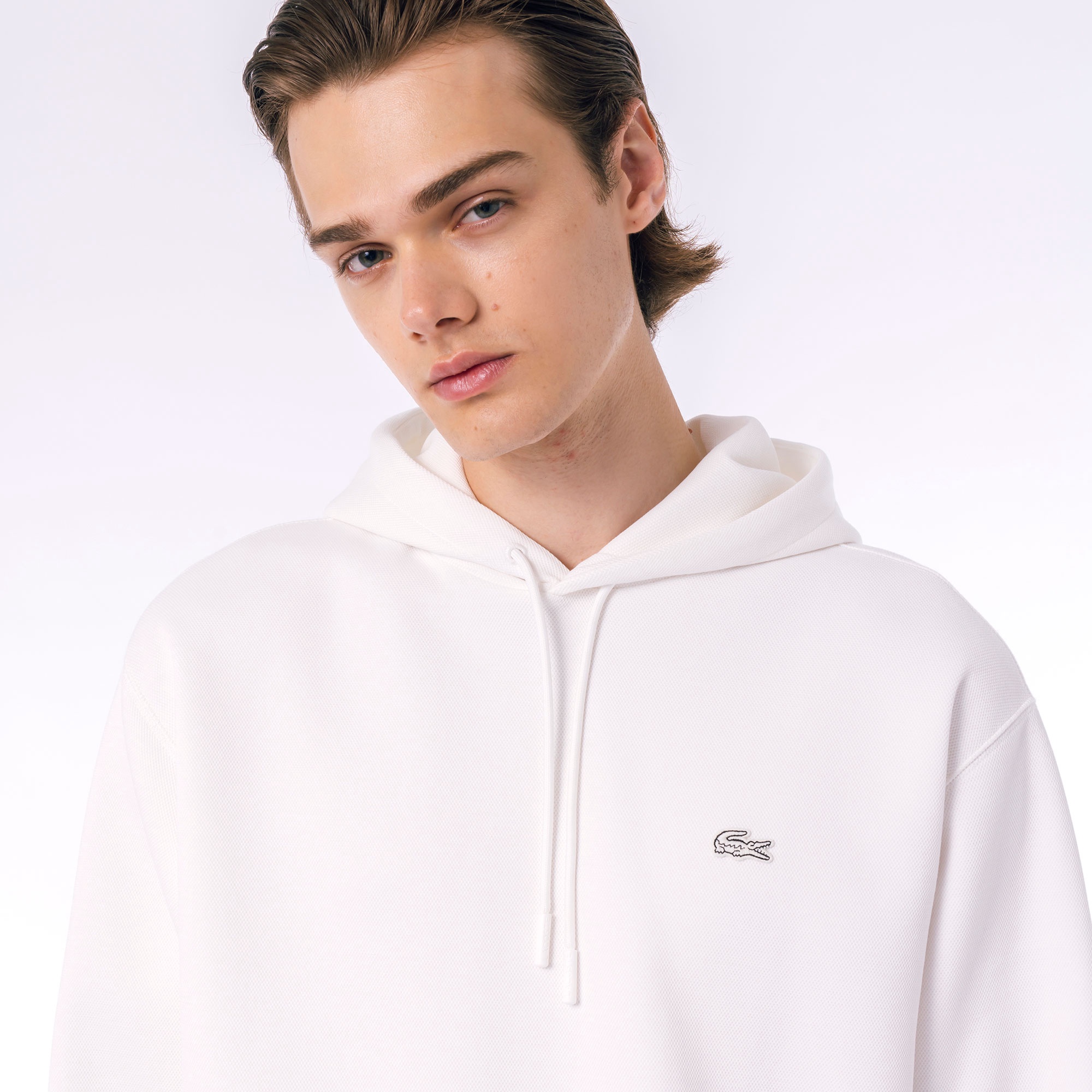 鹿の子ニットワントーンフーディー