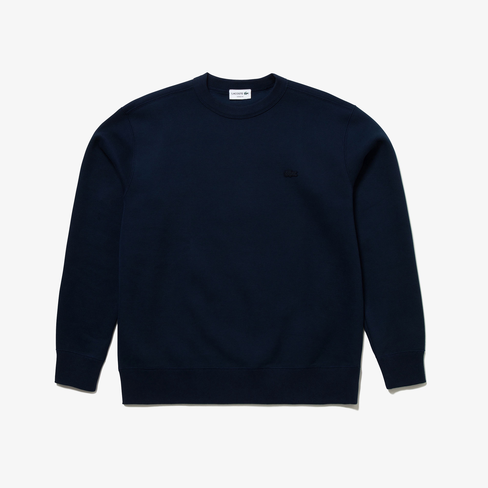 鹿の子ニットワントーンクルーネック