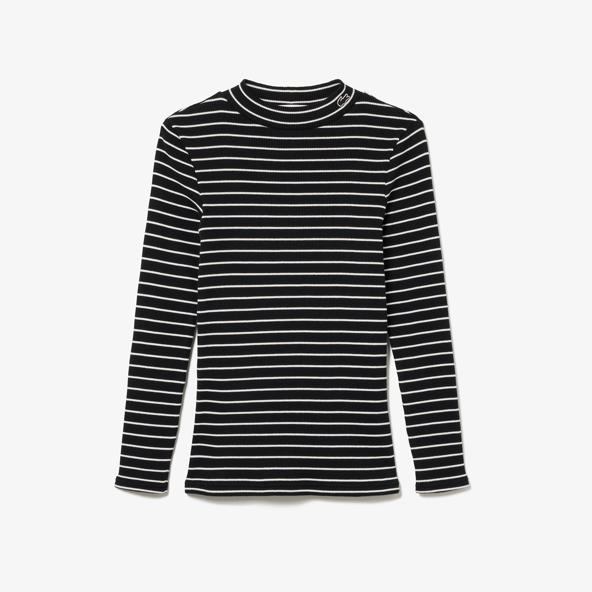 モックネックロングスリーブTシャツ