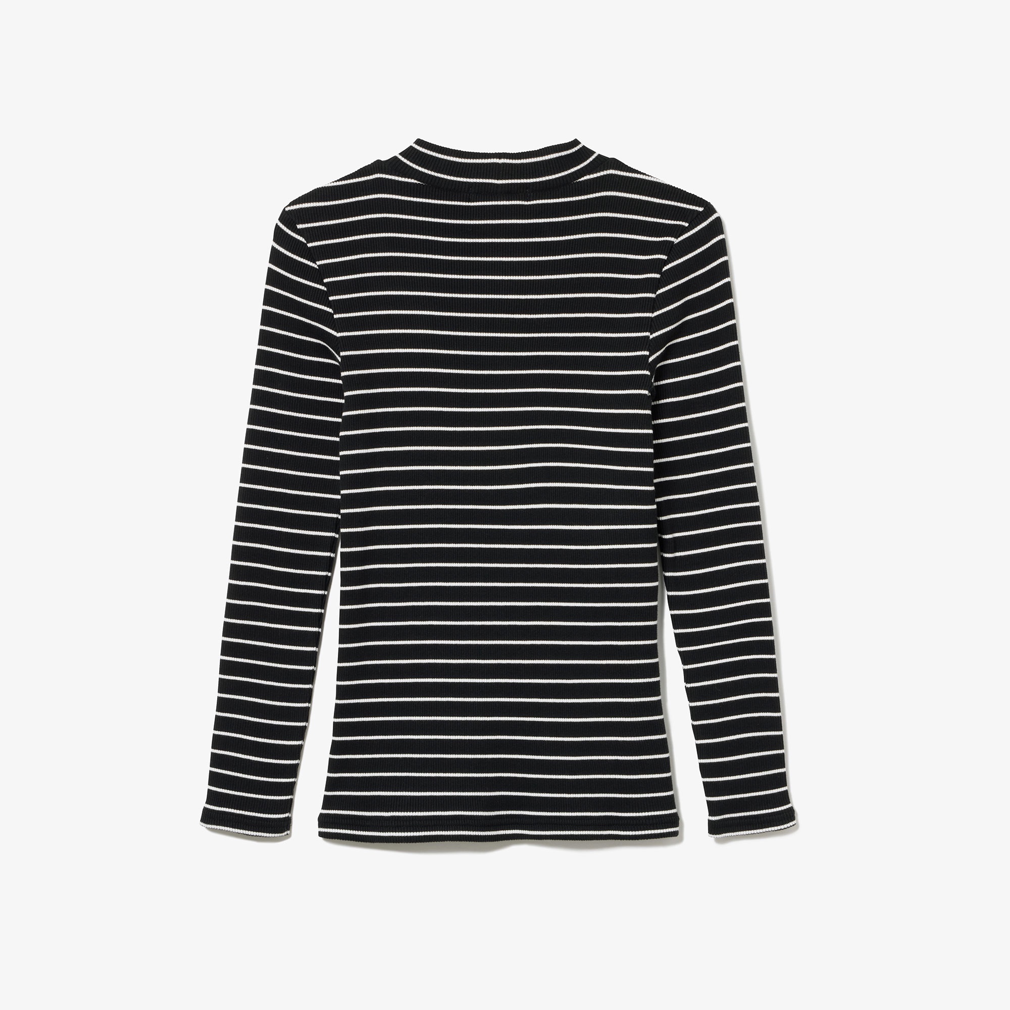 モックネックロングスリーブTシャツ