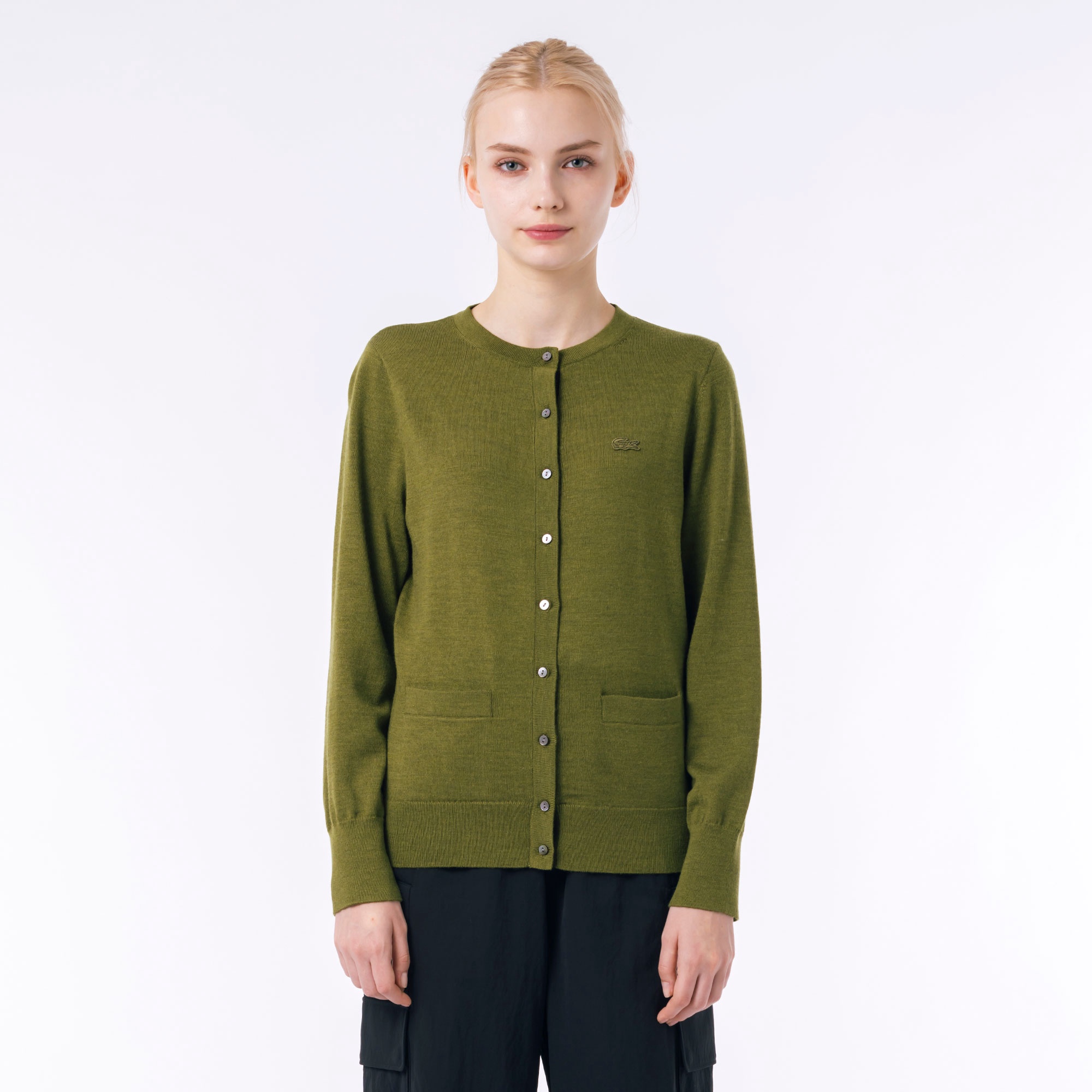 ウォッシャブルウールニットカーディガン