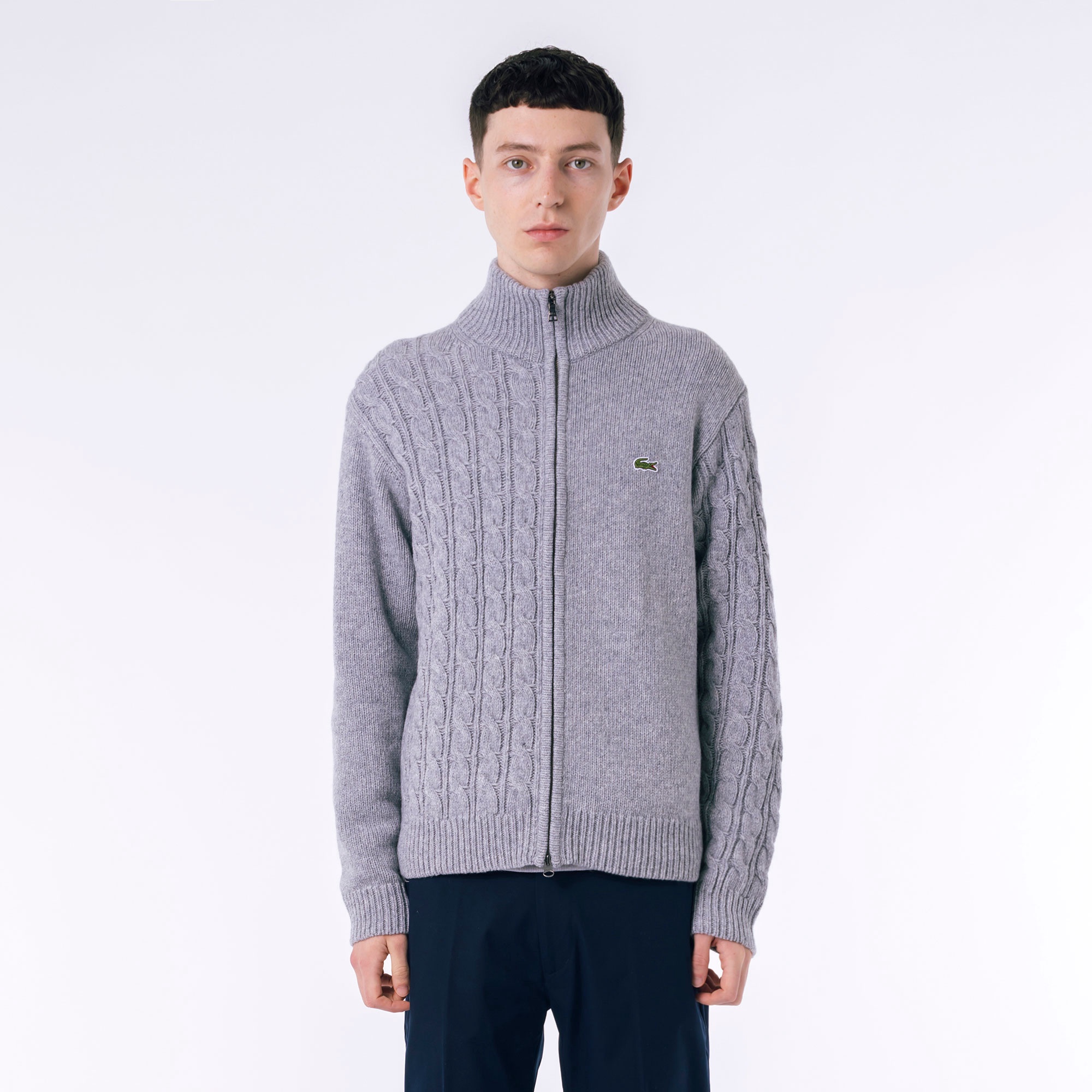 クレイジーニッティングハイネックジップカーディガン