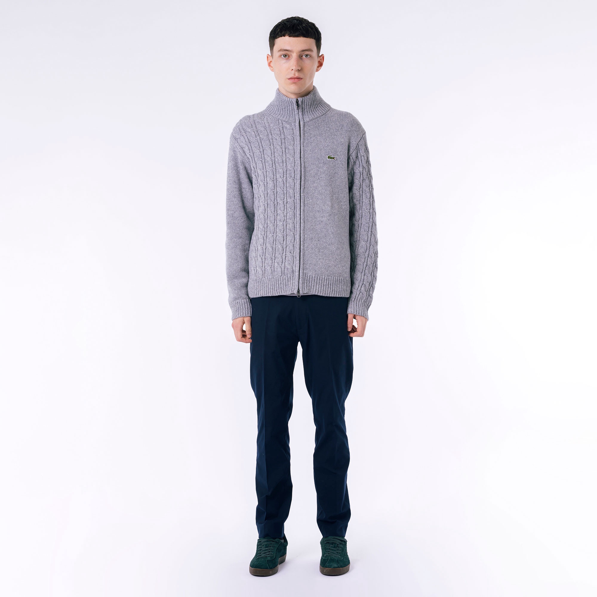 クレイジーニッティングハイネックジップカーディガン