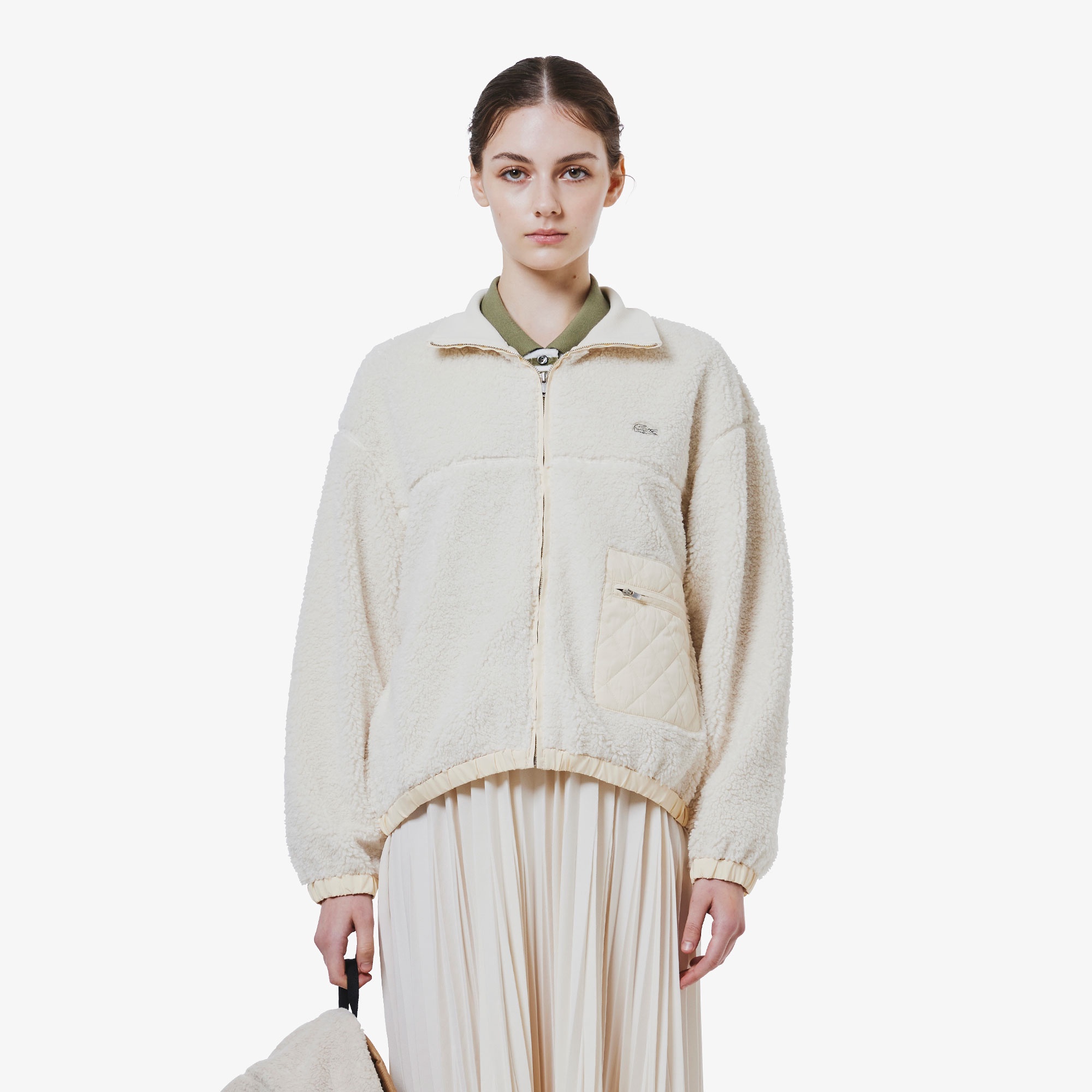 【極美品/未使用に近い状態】ラコステ フライトジャケット ブルゾン フルジップ. LACOSTE｜ヴィンテージウォッシュ加工 ツイルスタンドジップ