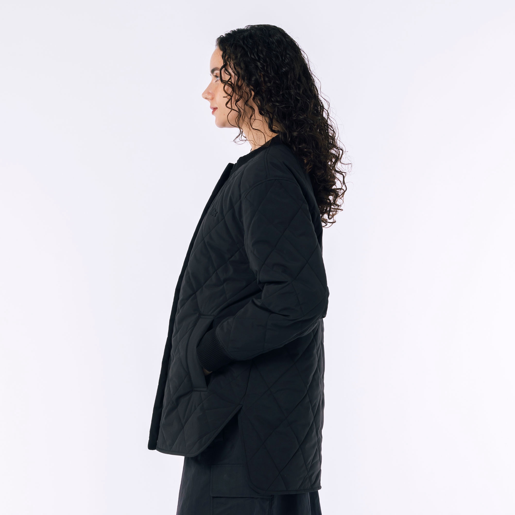 ボックスシルエット撥水キルティングジャケット