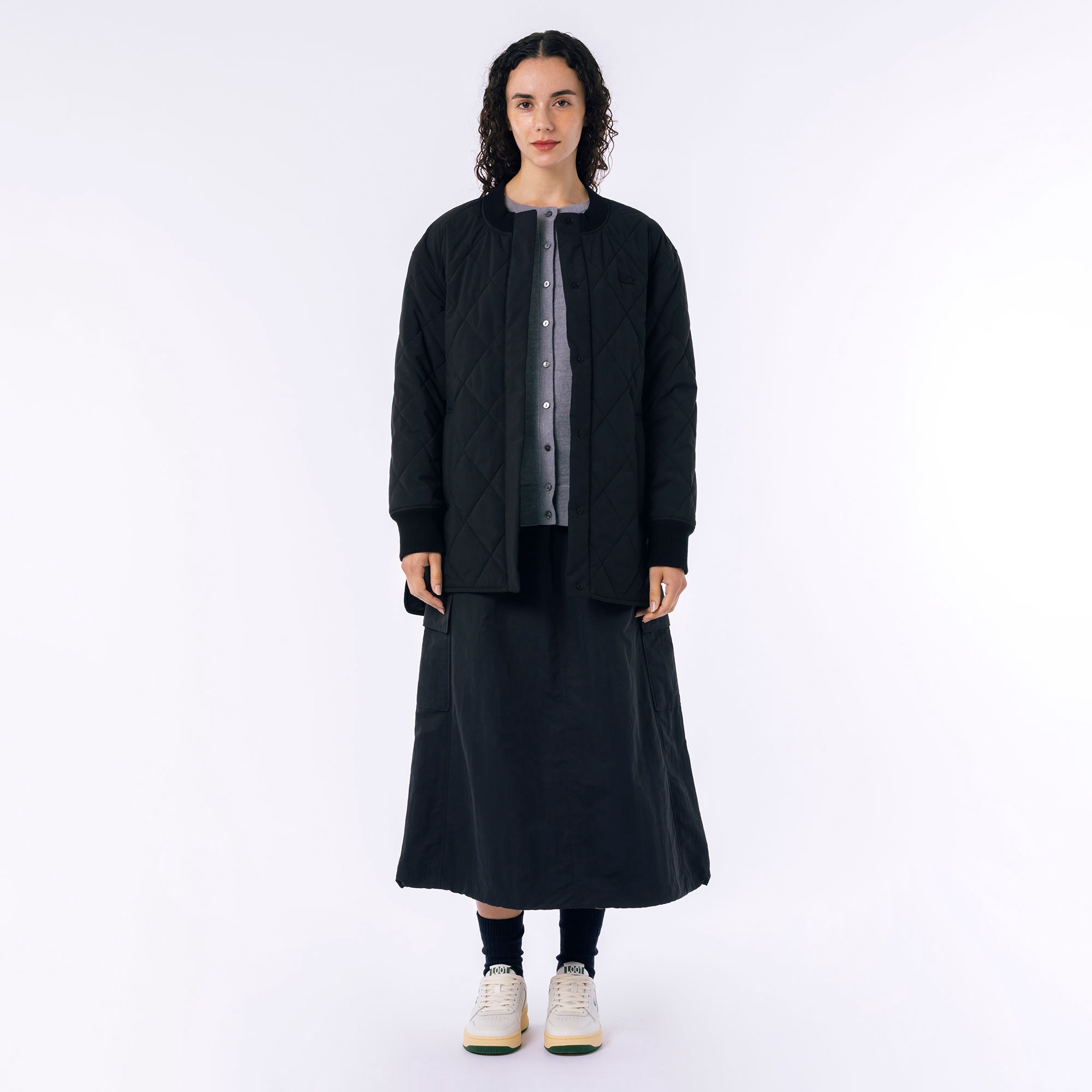 ボックスシルエット撥水キルティングジャケット