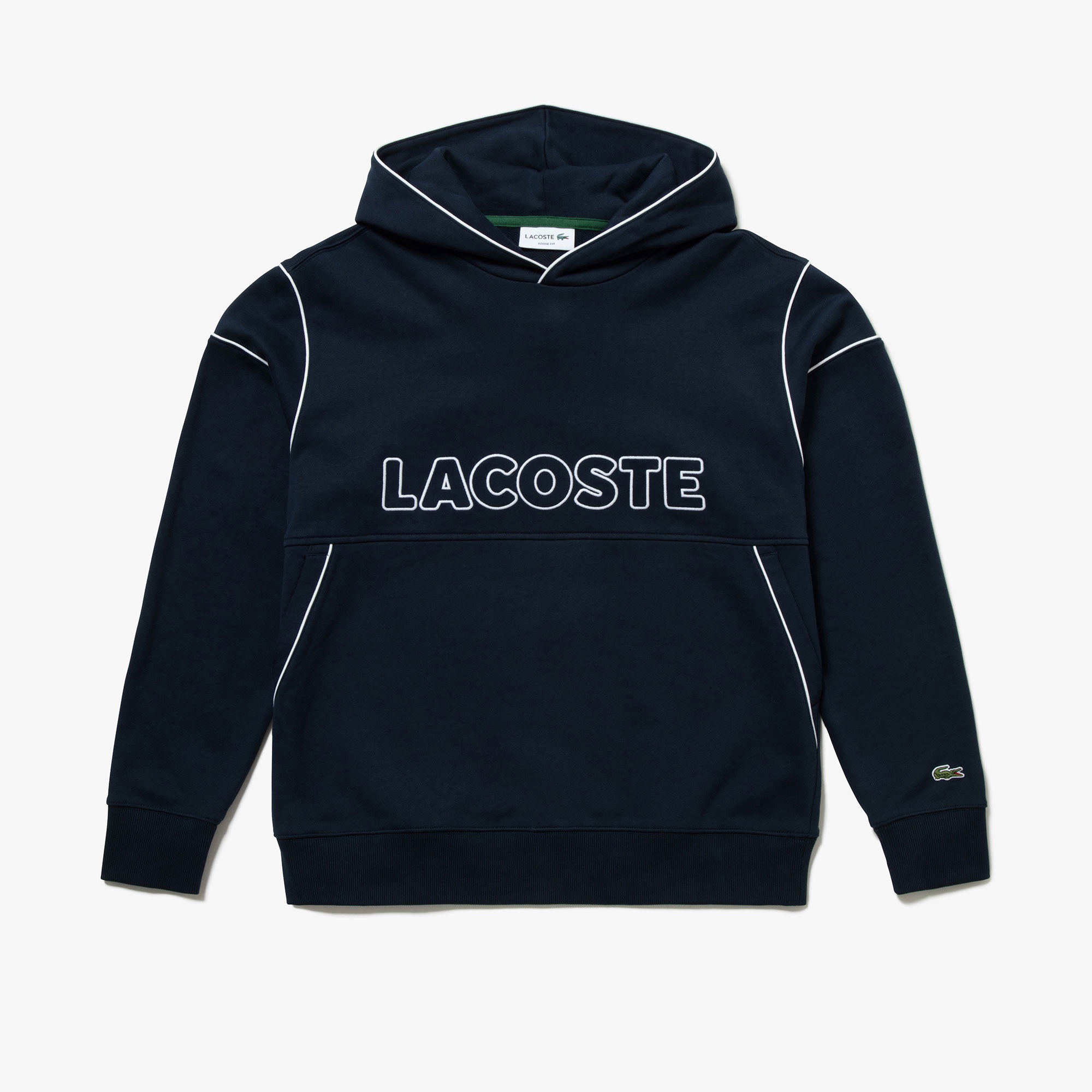 アウトラインネームステッチスウェットフーディー