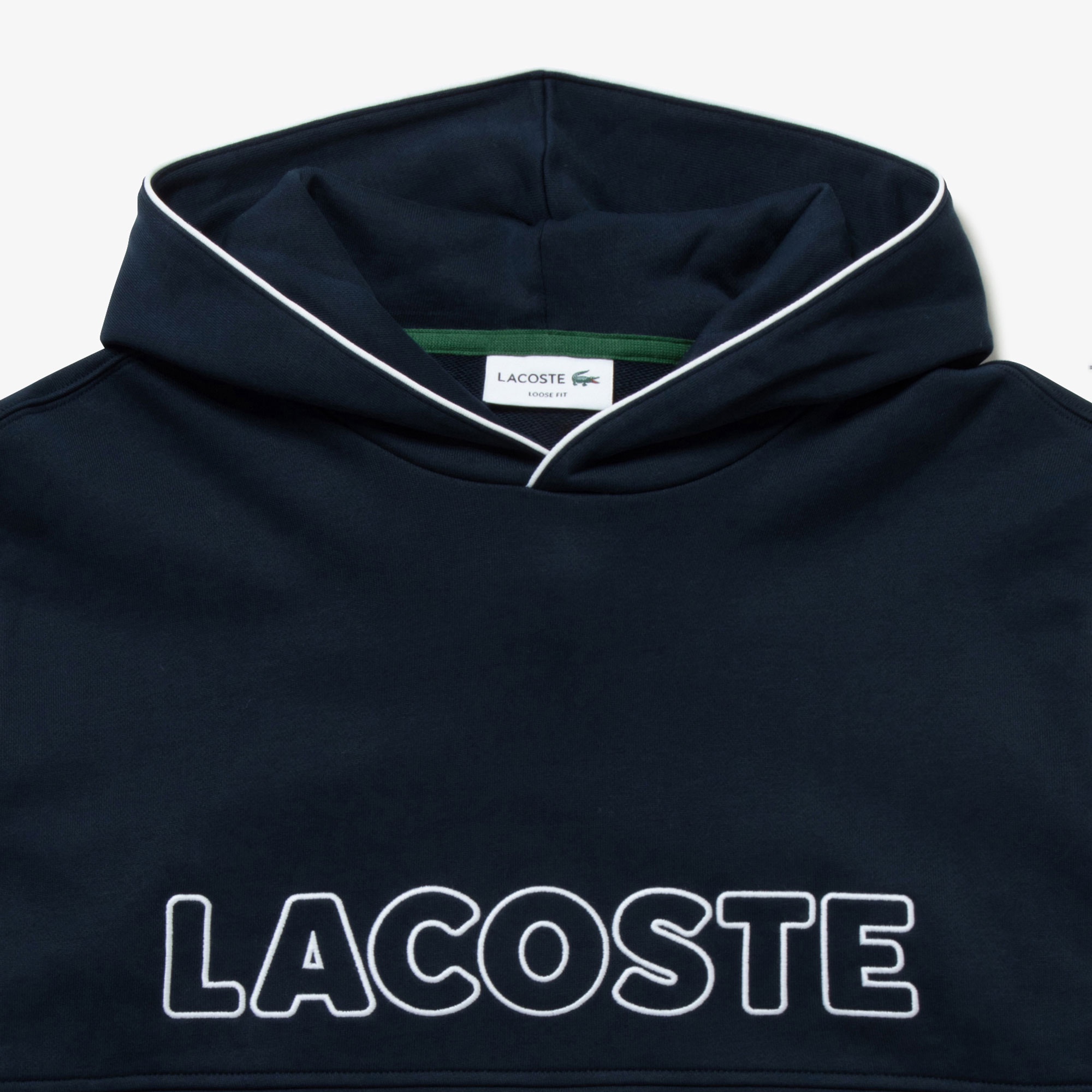 アウトラインネームステッチスウェットフーディー