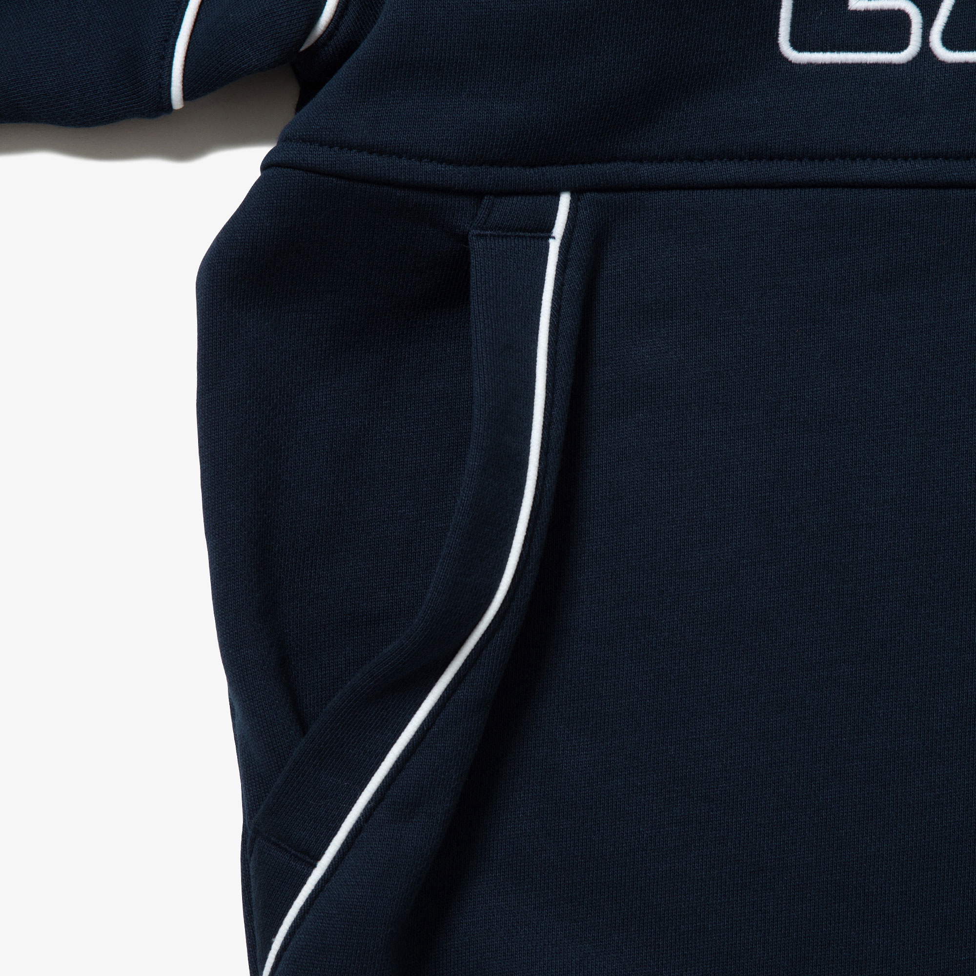 アウトラインネームステッチスウェットフーディー