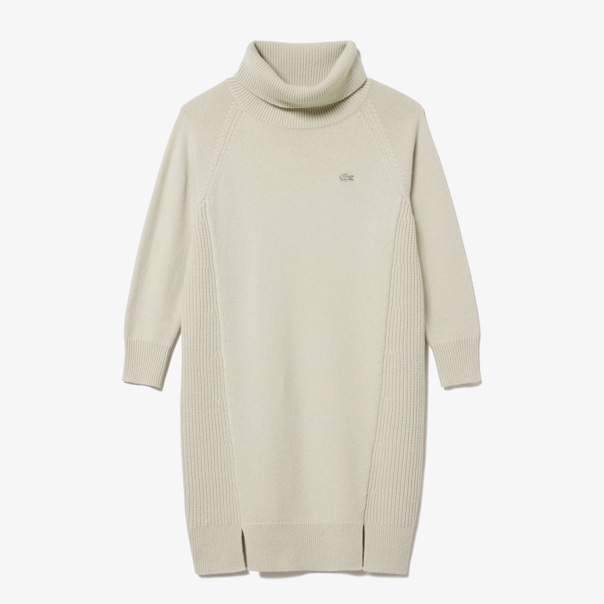 ミドルゲージタートルネックニットドレス