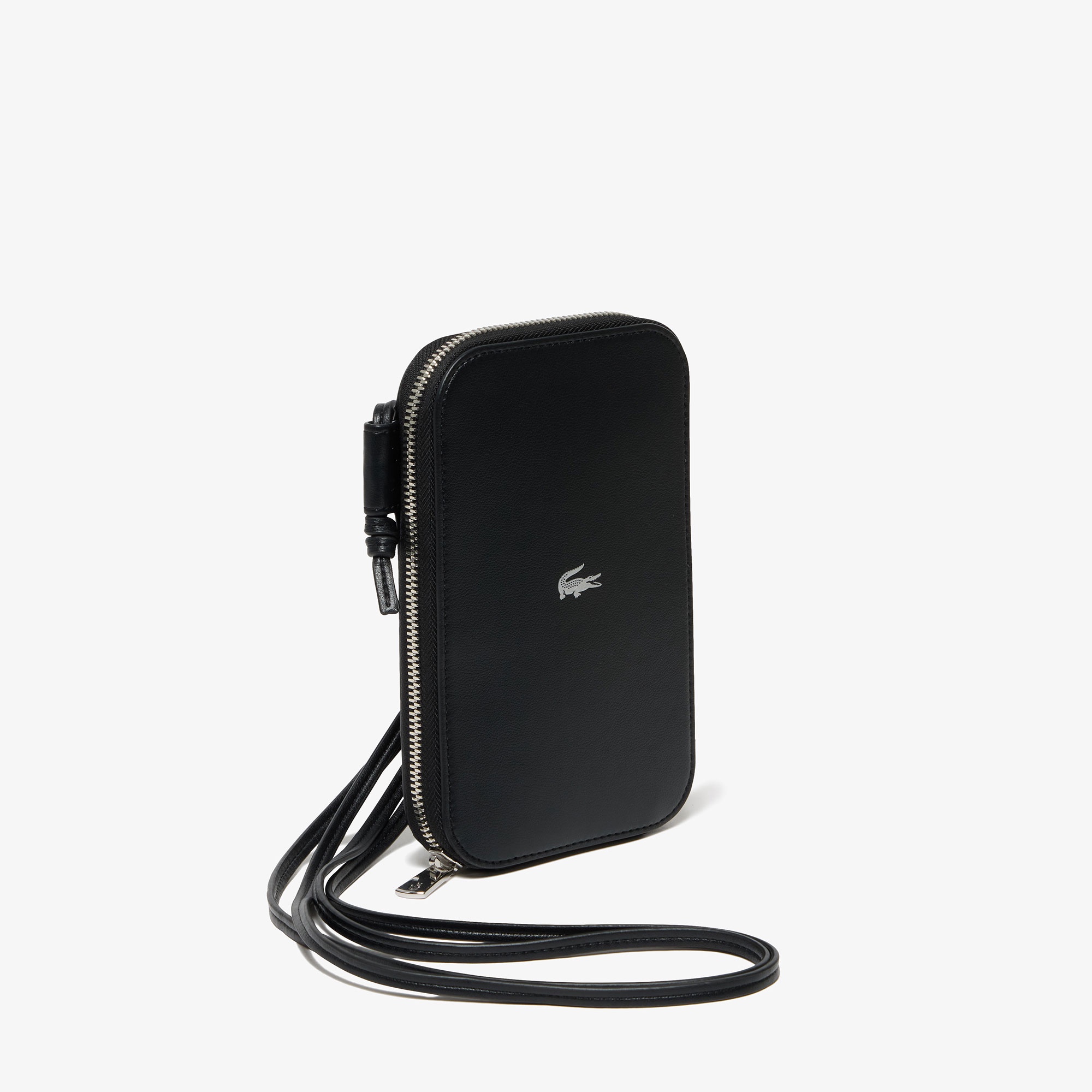 ワンポイントワニロゴスマホポーチ