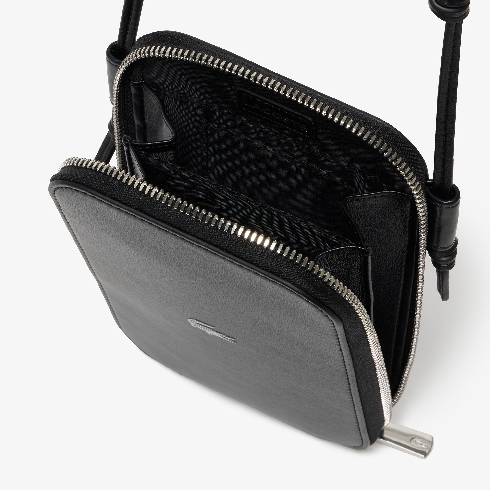 ワンポイントワニロゴスマホポーチ