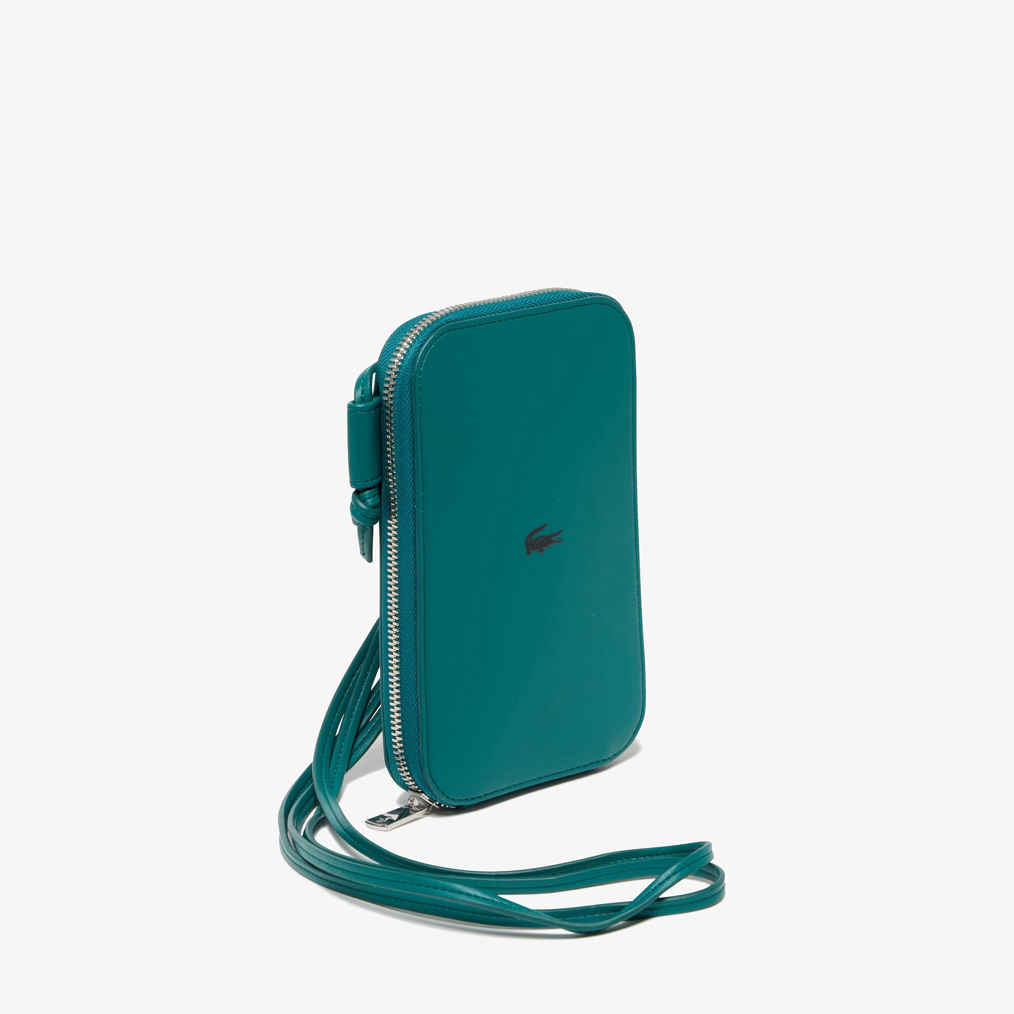 ワンポイントワニロゴスマホポーチ