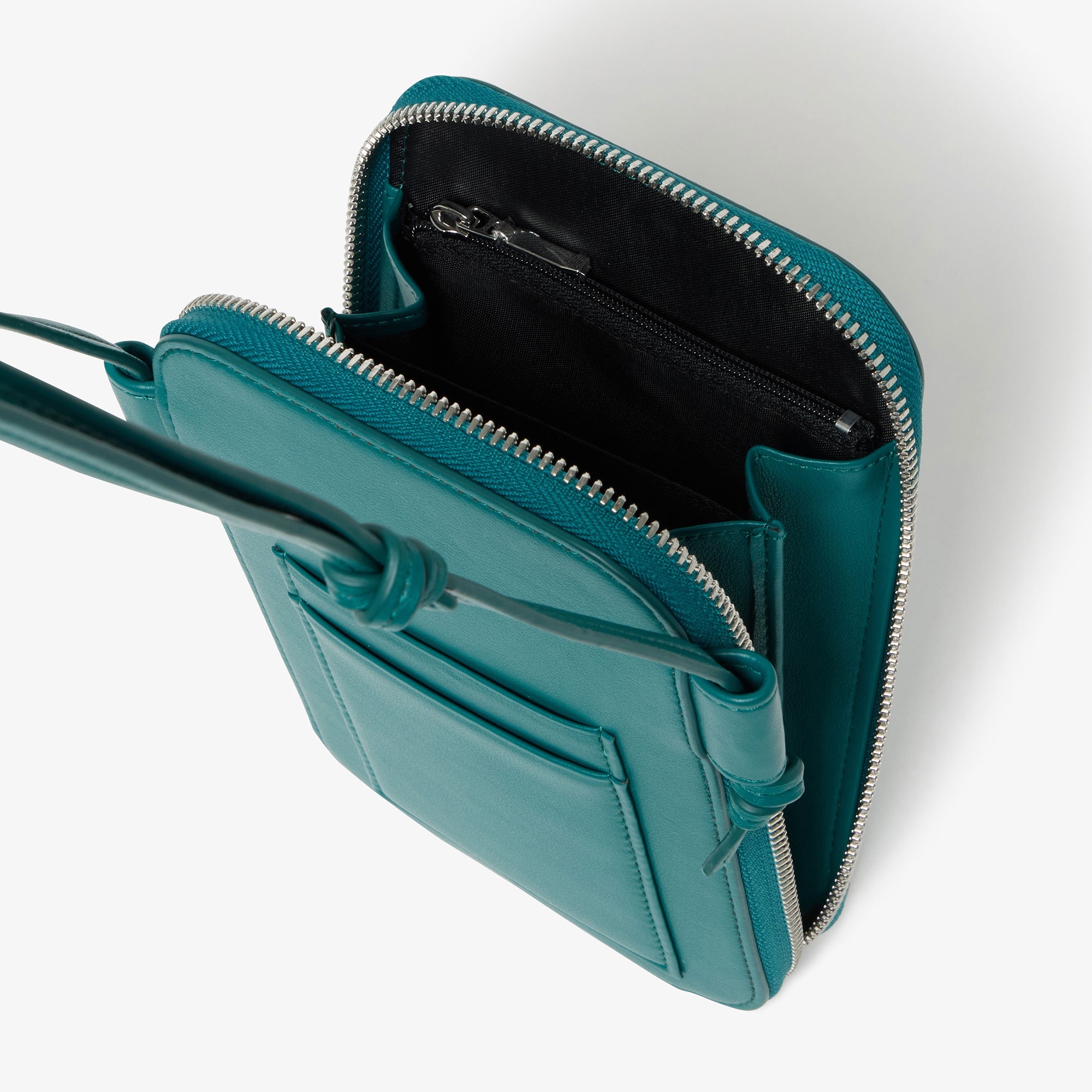 ワンポイントワニロゴスマホポーチ