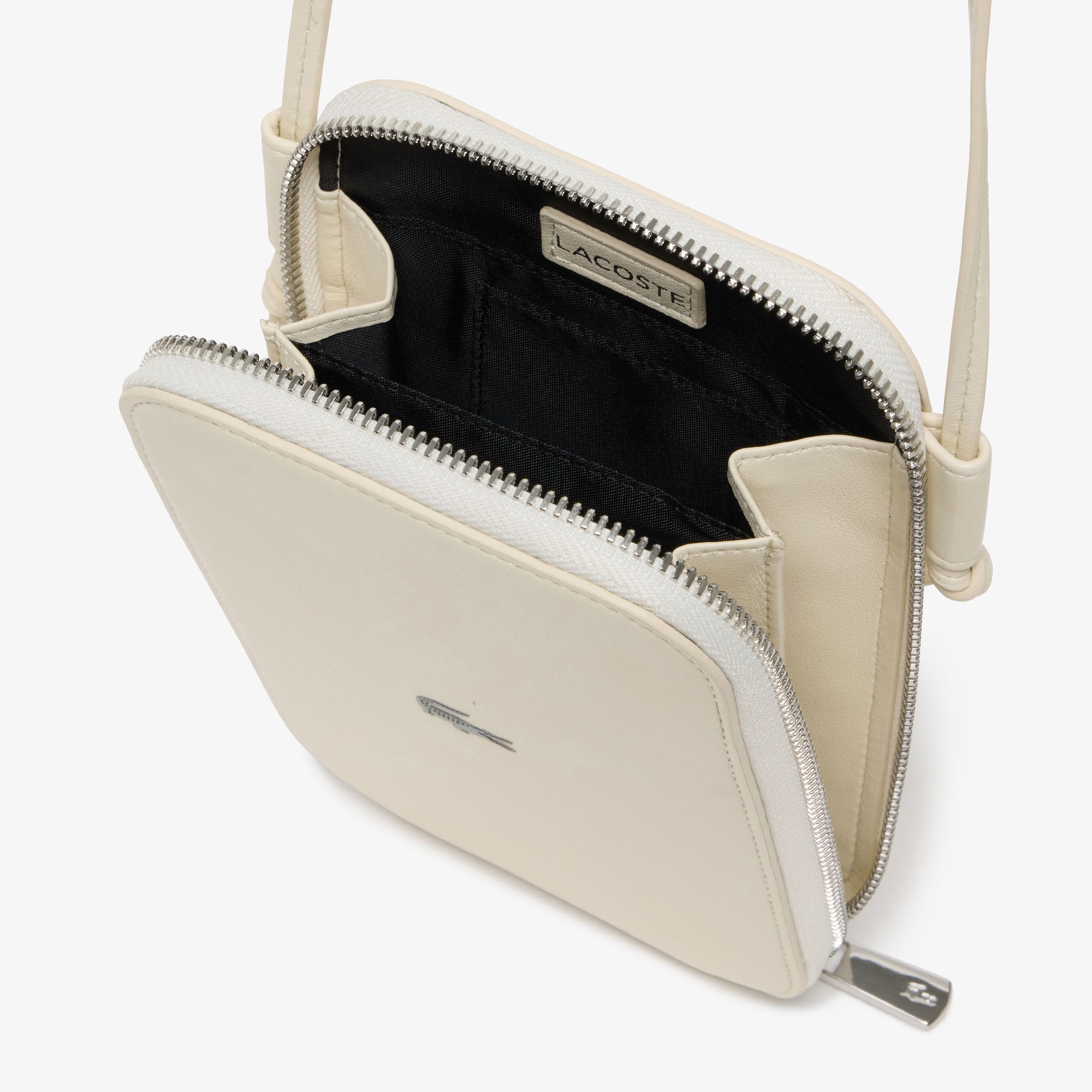 ワンポイントワニロゴスマホポーチ