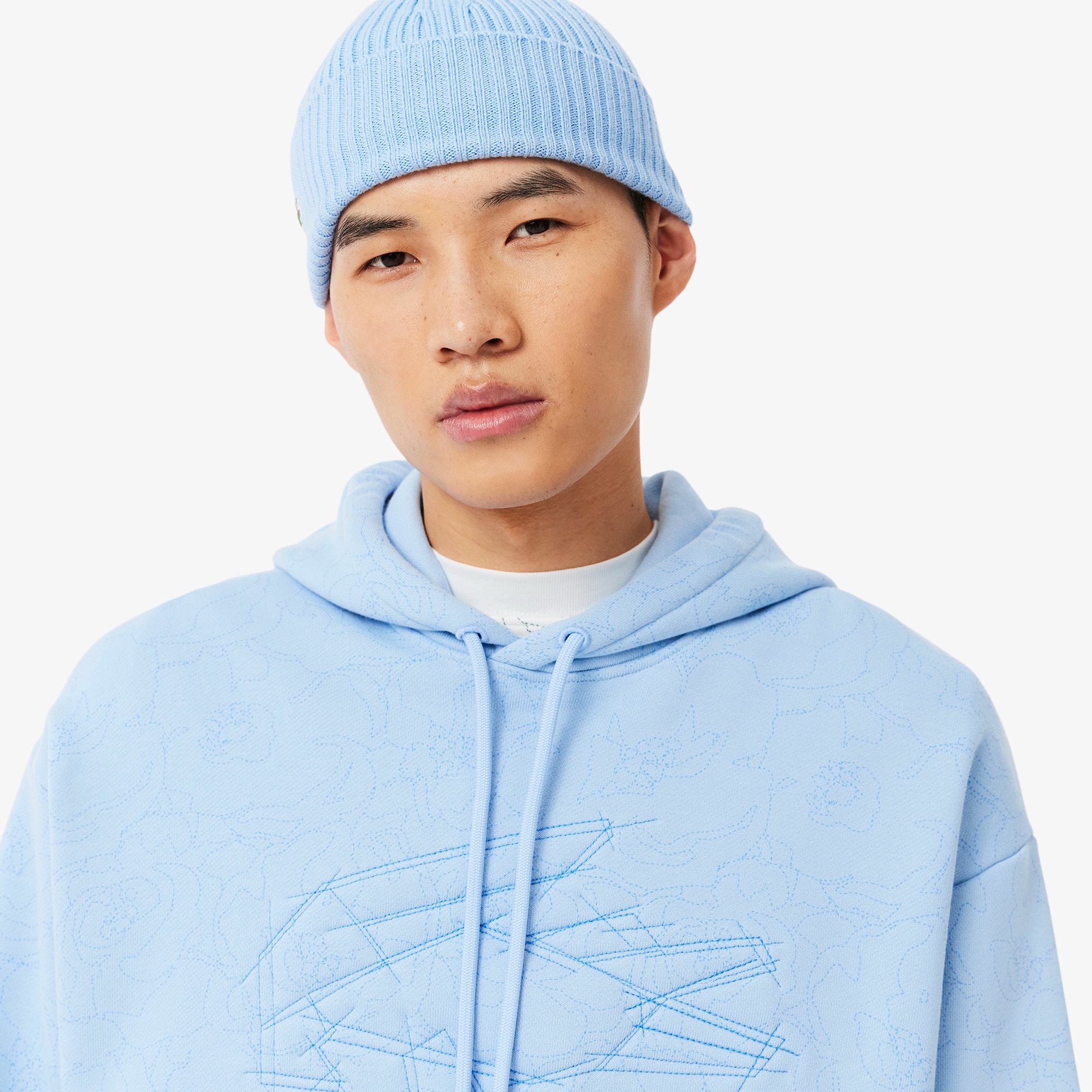 フローラルテキスタイルスウェットフーディー