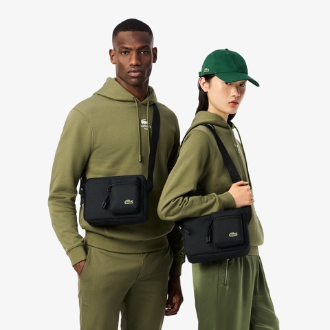 LACOSTE　ラコステ　ネオクロコ　ボディバッグ　ユニセックス　黒 LACOSTE ラコステ ネオクロコ ボディバッグ ユニセックス 黒 LACOSTE