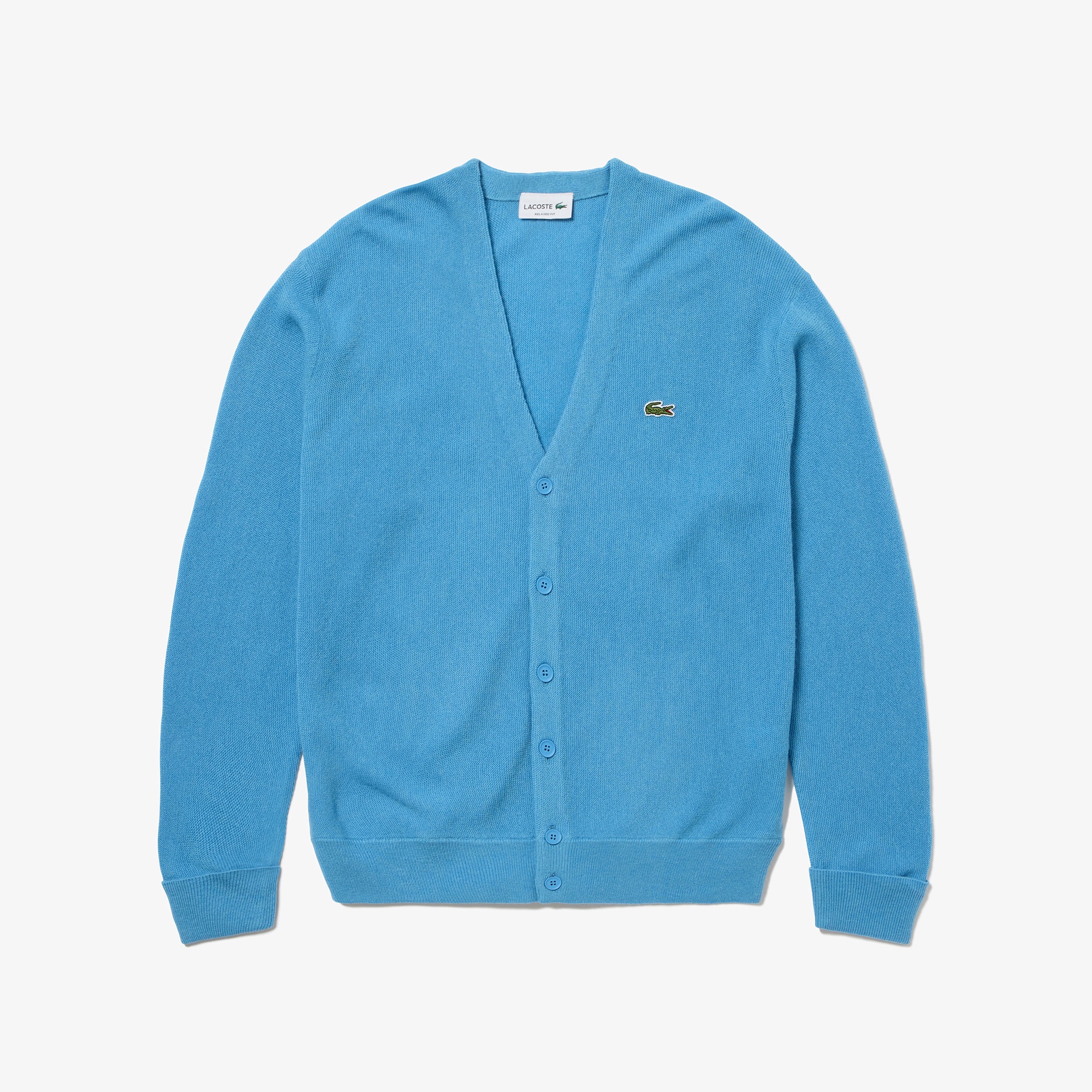 ガーター編みVネックカーディガン