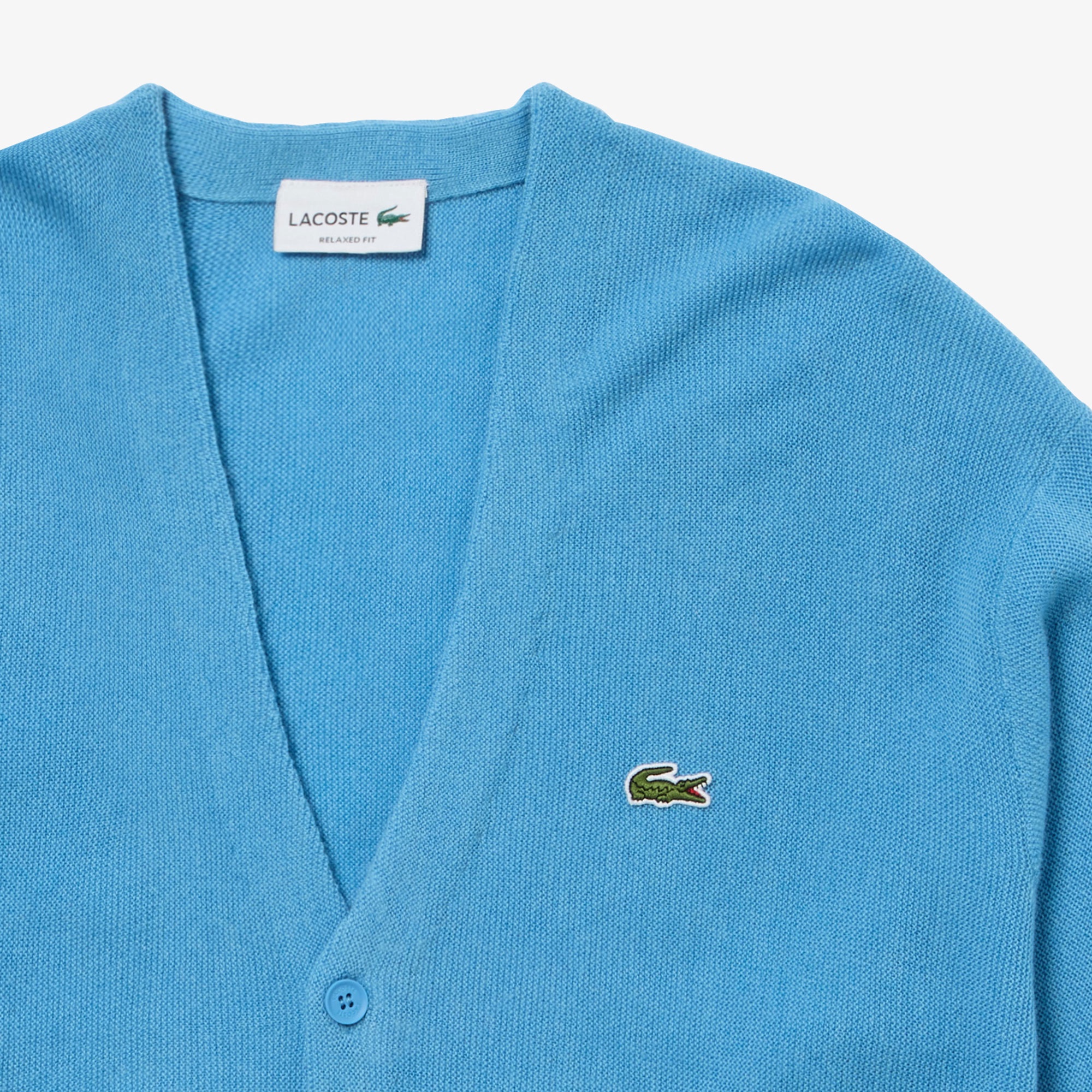 ガーター編みVネックカーディガン