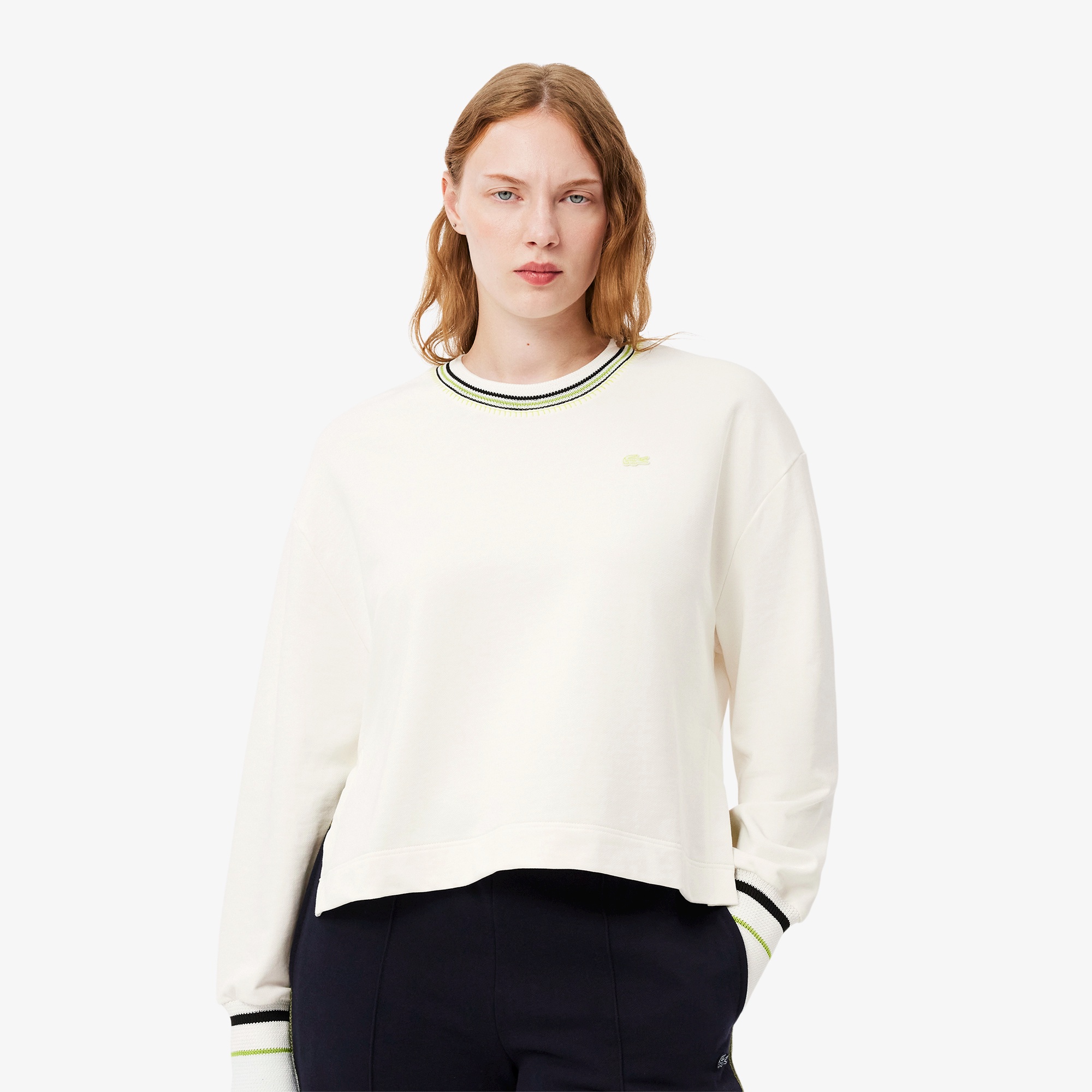 フランスメイドサイドスリットクルーネックスウェット