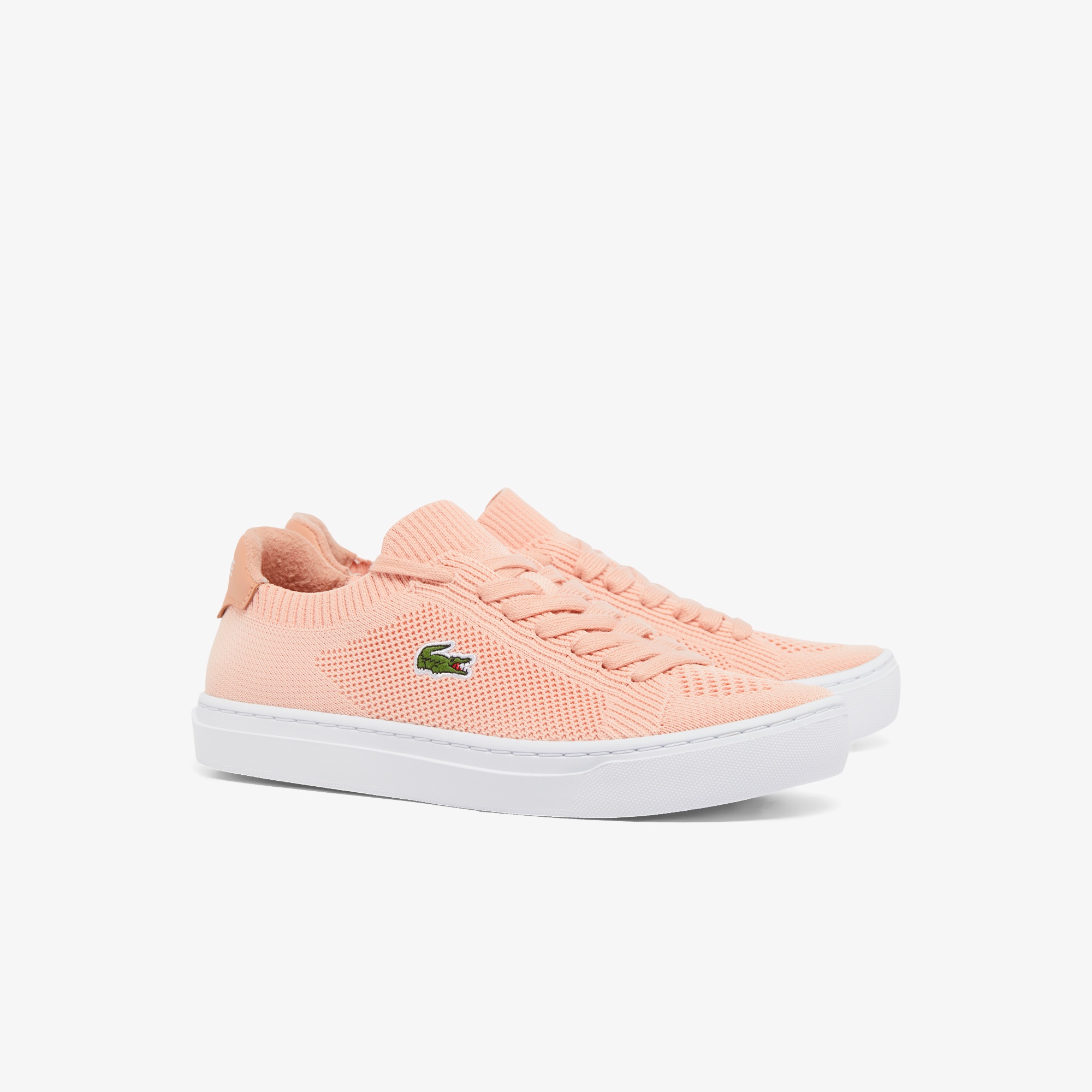 ラコステ　LACOSTE キャンバス　スニーカー　白　ブラウン　24.5 laco-732spw0141-b-a.jpg