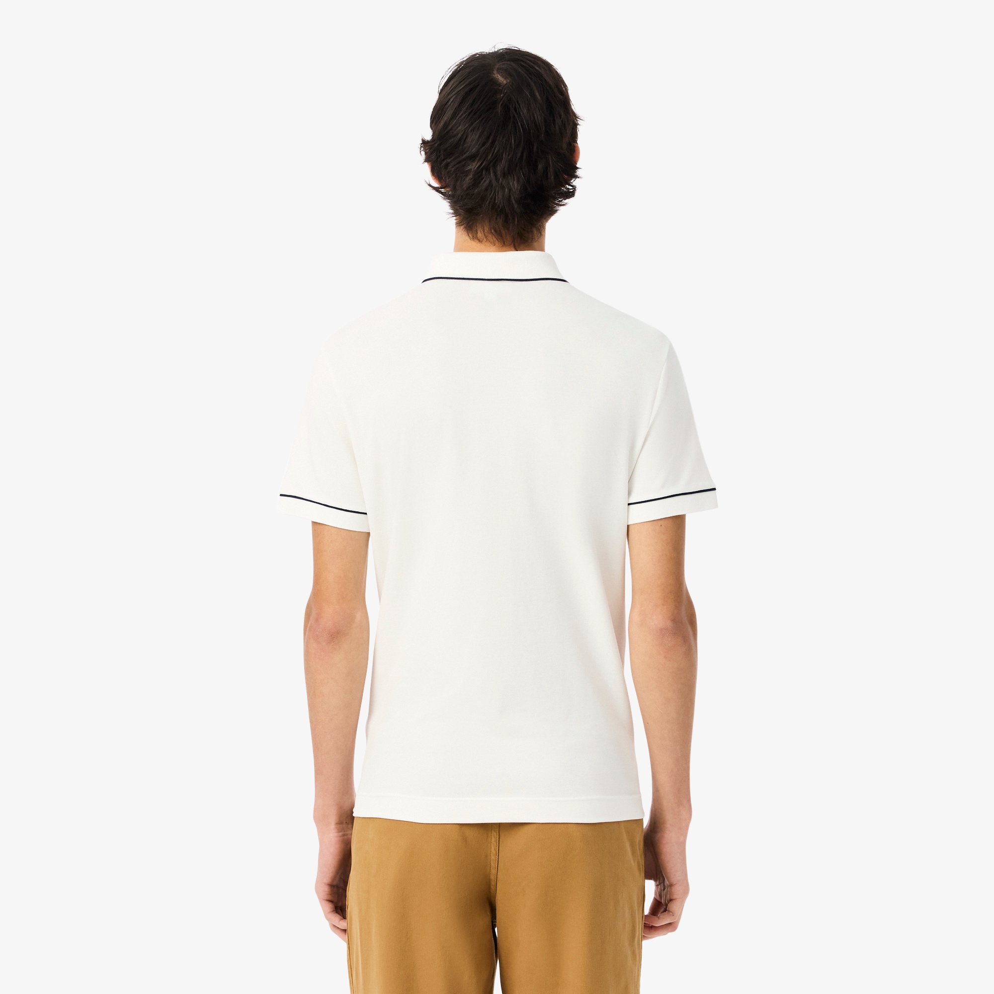 配色パイピング比翼ポロシャツ