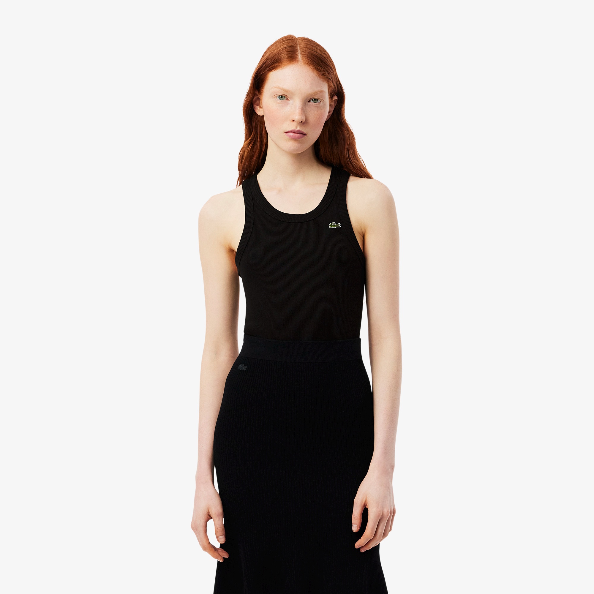 【LACOSTE】コットンリブニットタンクトップ LACOSTE｜コットンリブニットタンクトップ | Rakuten Fashion