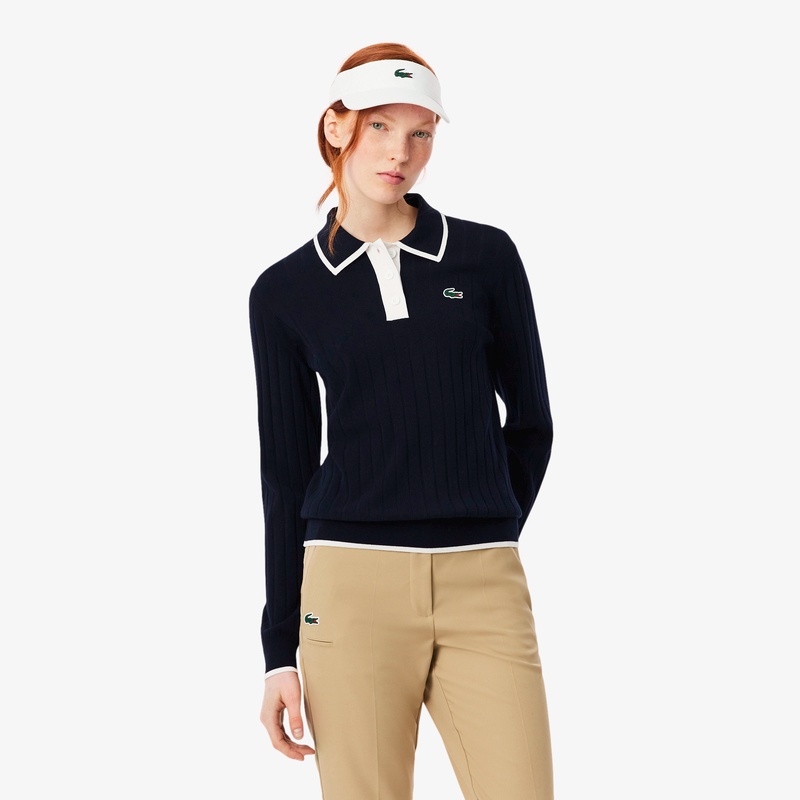バイカラーポロカラーゴルフニット AF8544 - ラコステ（LACOSTE）公式