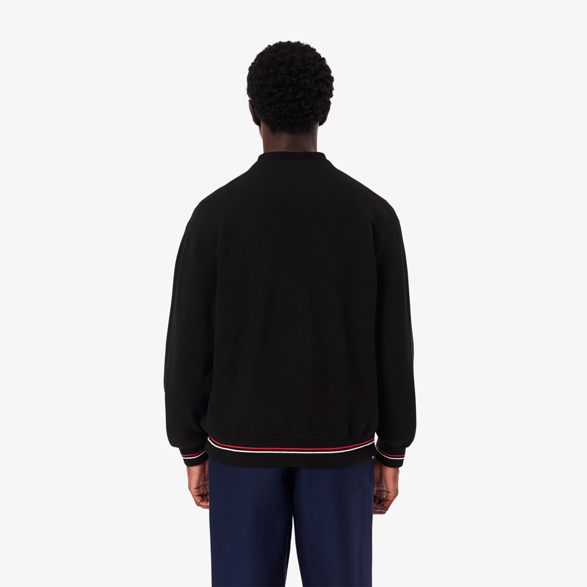 リブニットステッチコットンニットカーディガン