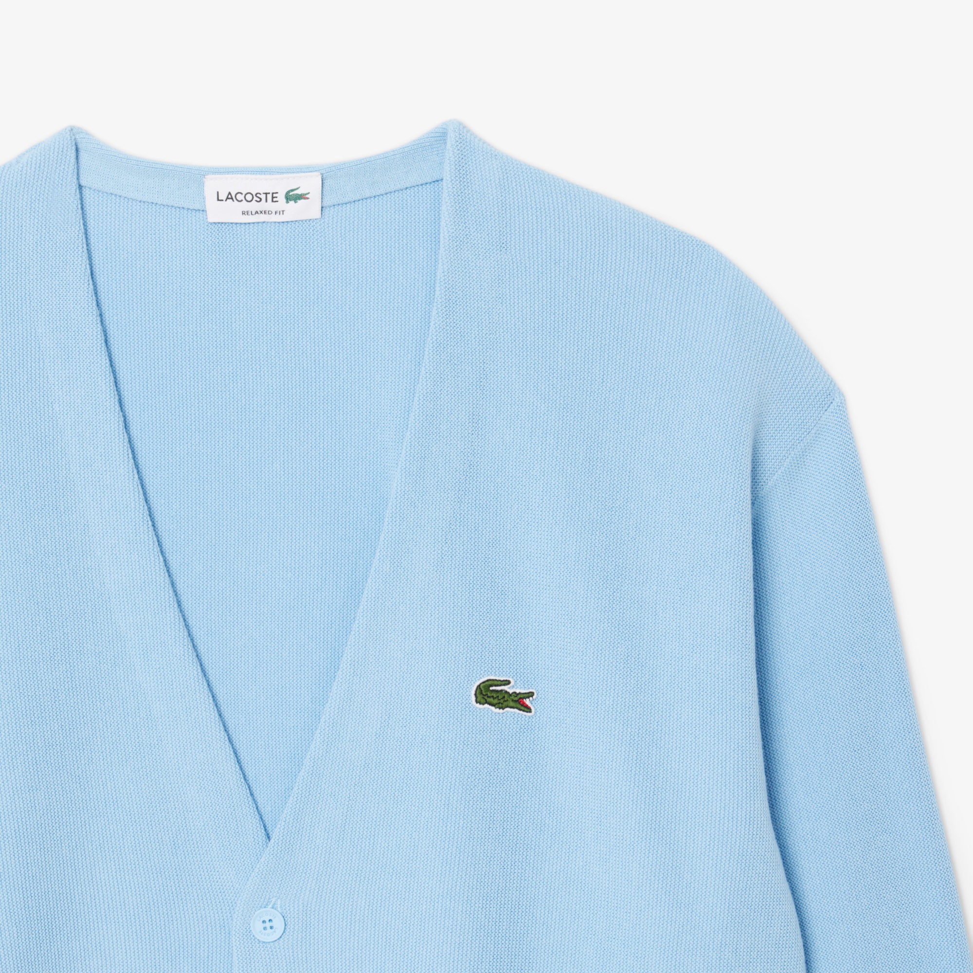 リブニットステッチコットンニットカーディガン