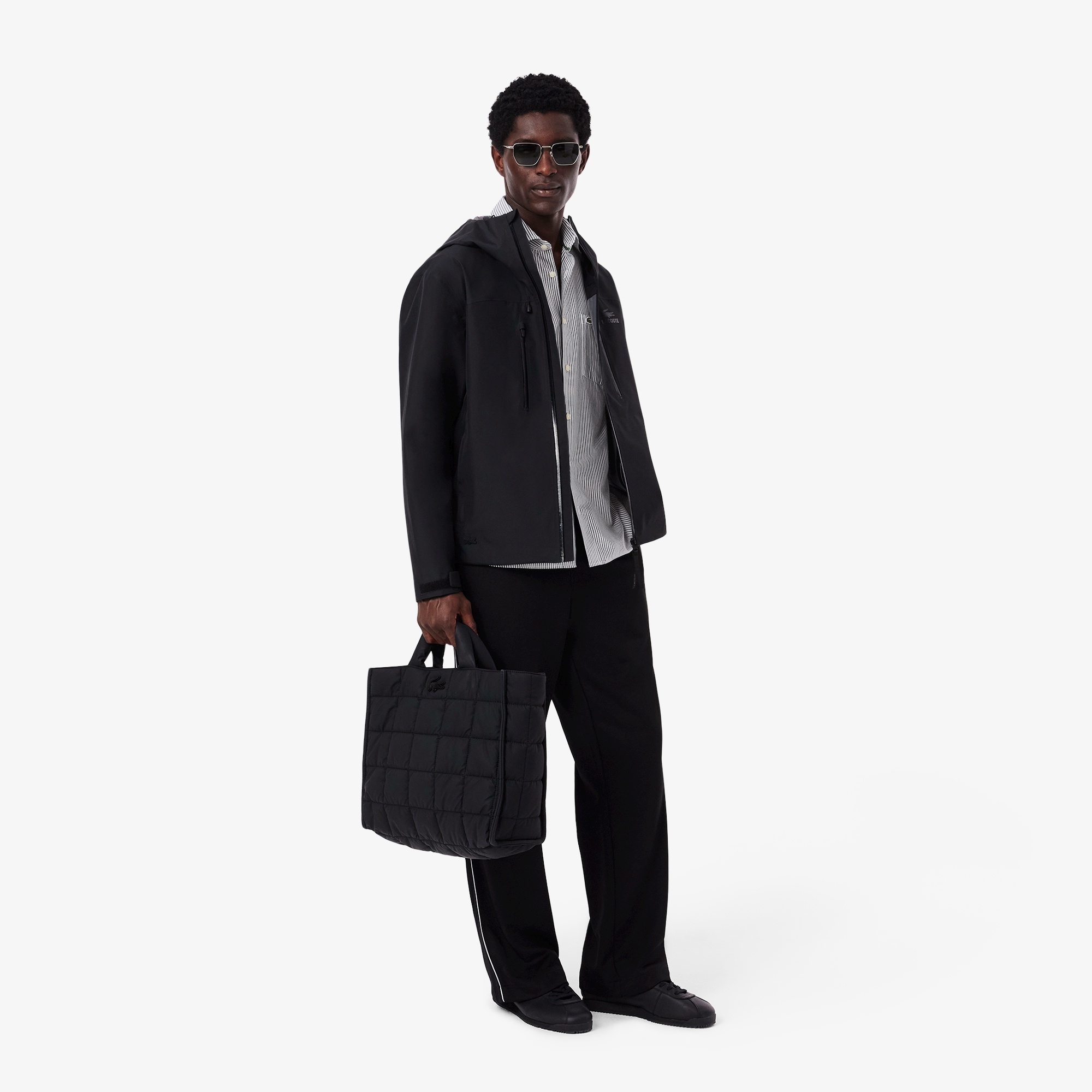 ストライプジャージシャツ