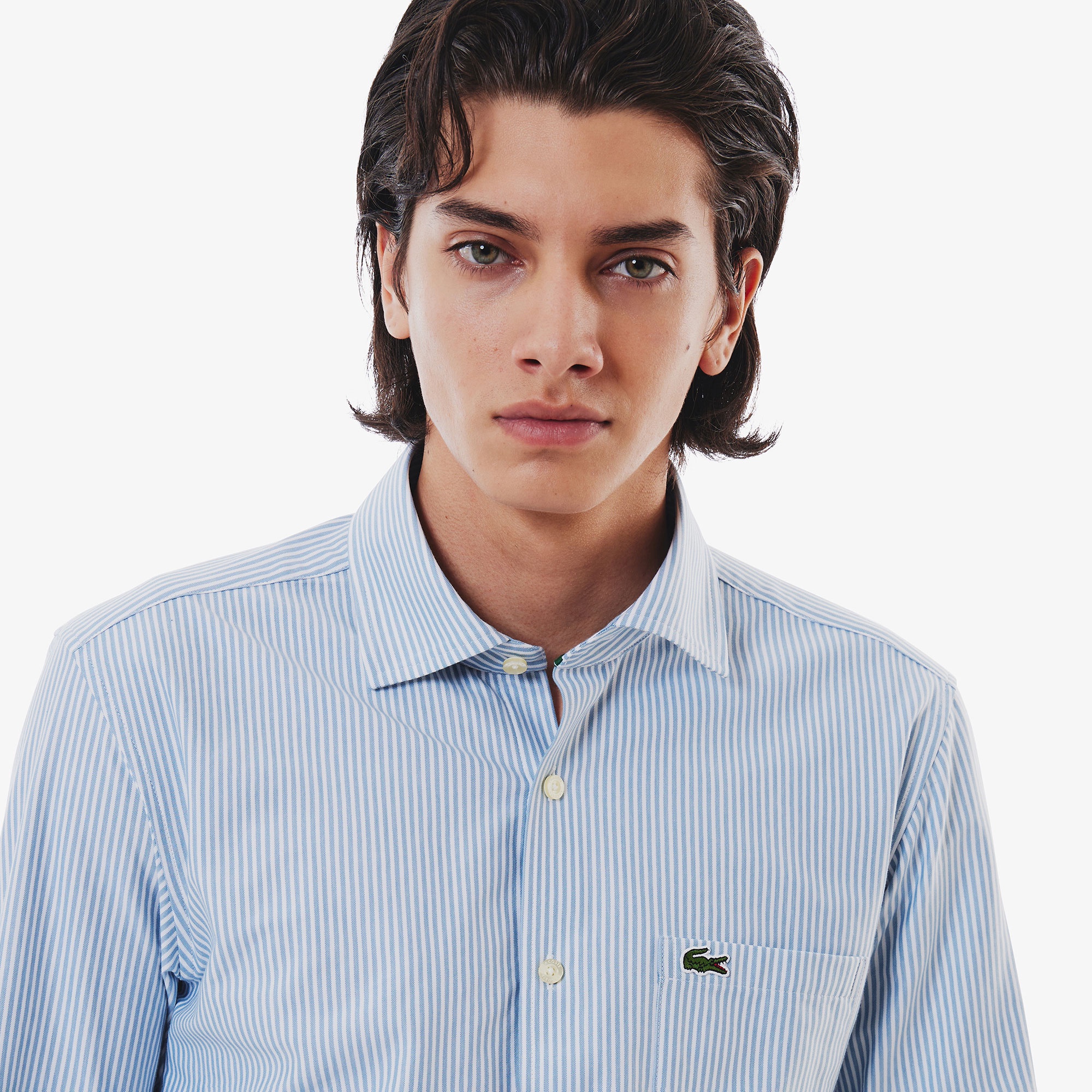 ストライプジャージシャツ