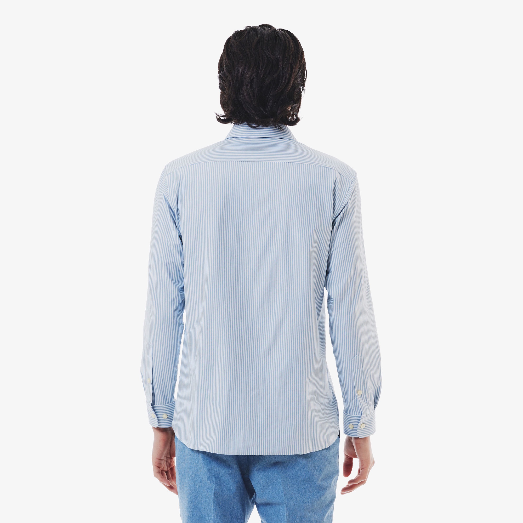 ストライプジャージシャツ